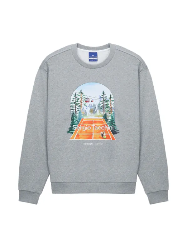 MC Artwork Sweatshirt- Melange Grey made by Sergio Tacchini