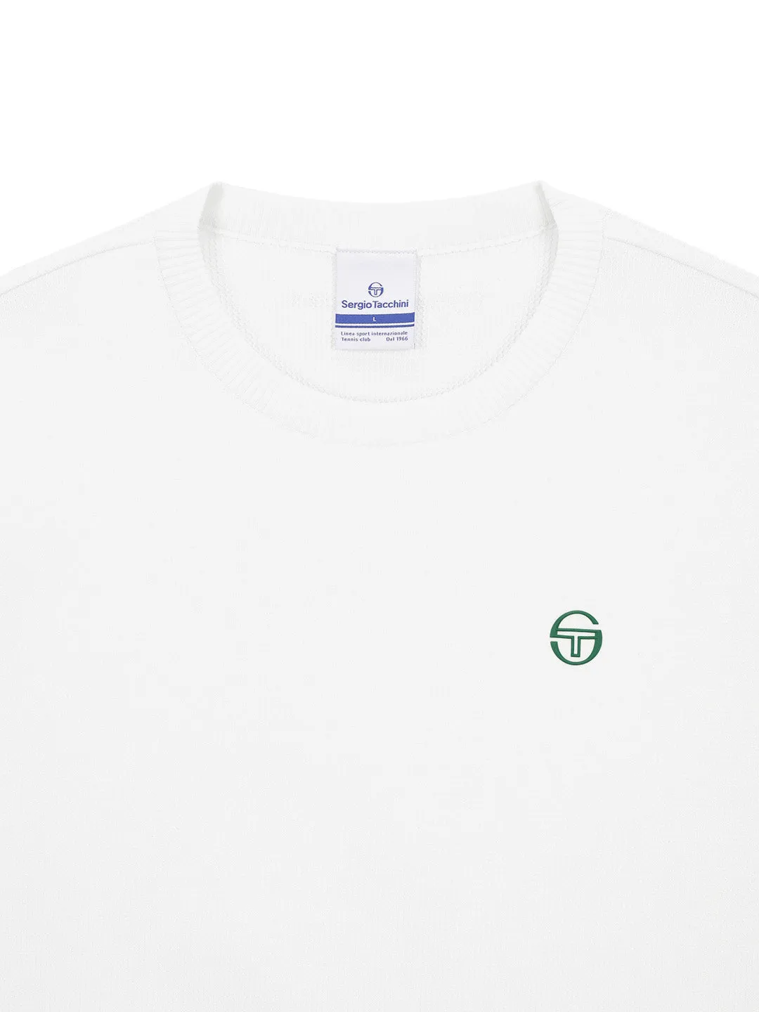 Flag Tech Knit Crewneck Sweatshirt- Off White sold by Sergio Tacchini product image thumbnail 4