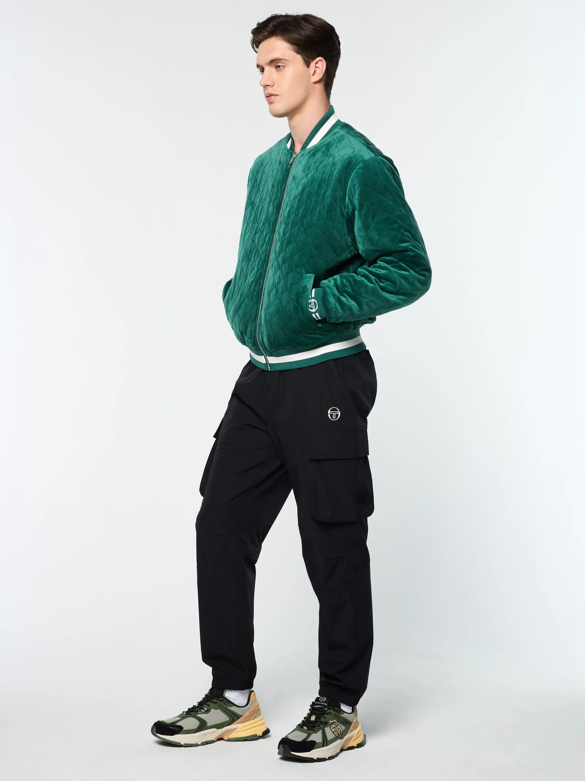 Fasano Quilted Velour Jacket- Rainforest sold by Sergio Tacchini product image thumbnail 5