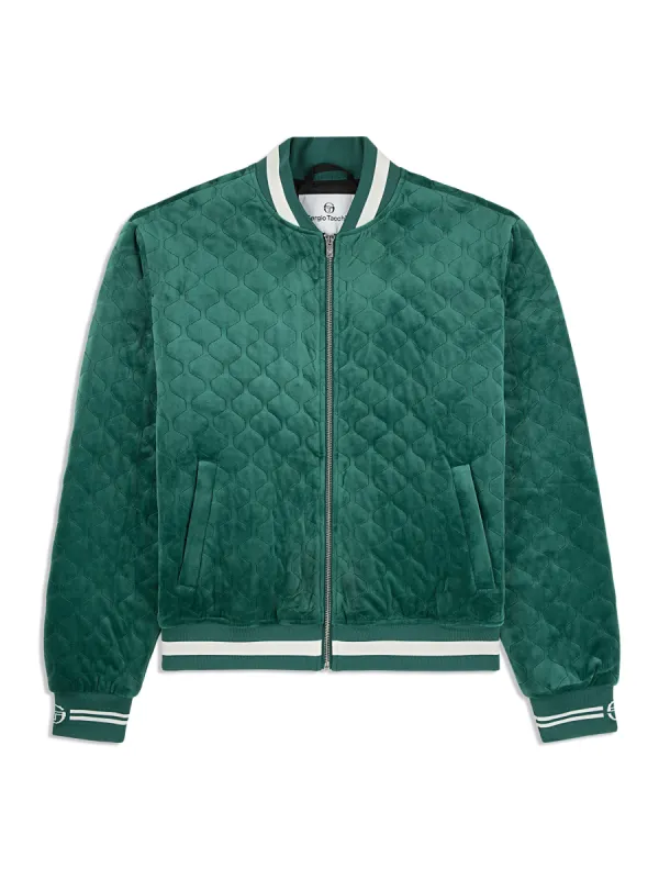Fasano Quilted Velour Jacket- Rainforest sold by Sergio Tacchini
