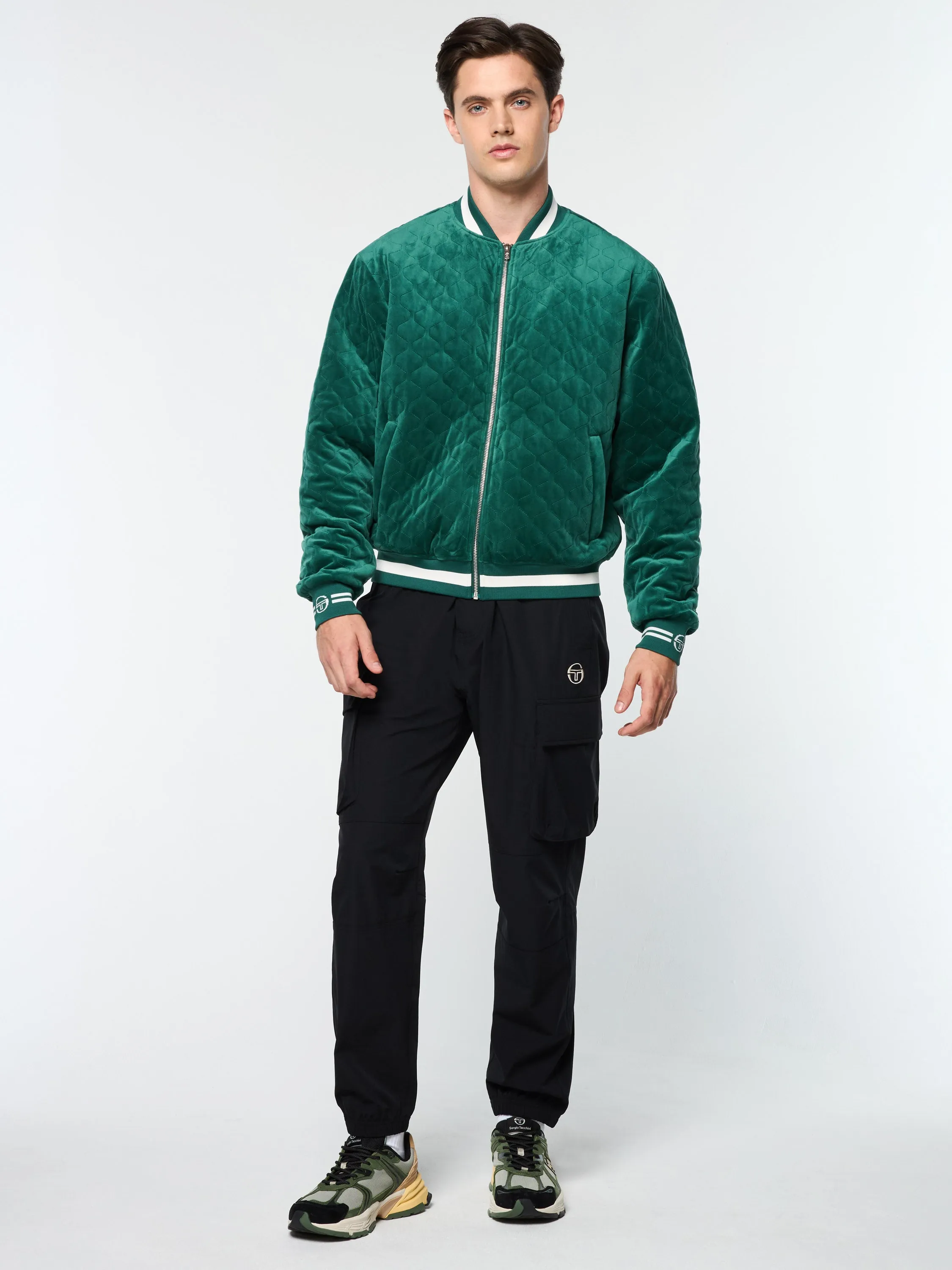 Fasano Quilted Velour Jacket- Rainforest sold by Sergio Tacchini product image thumbnail 2