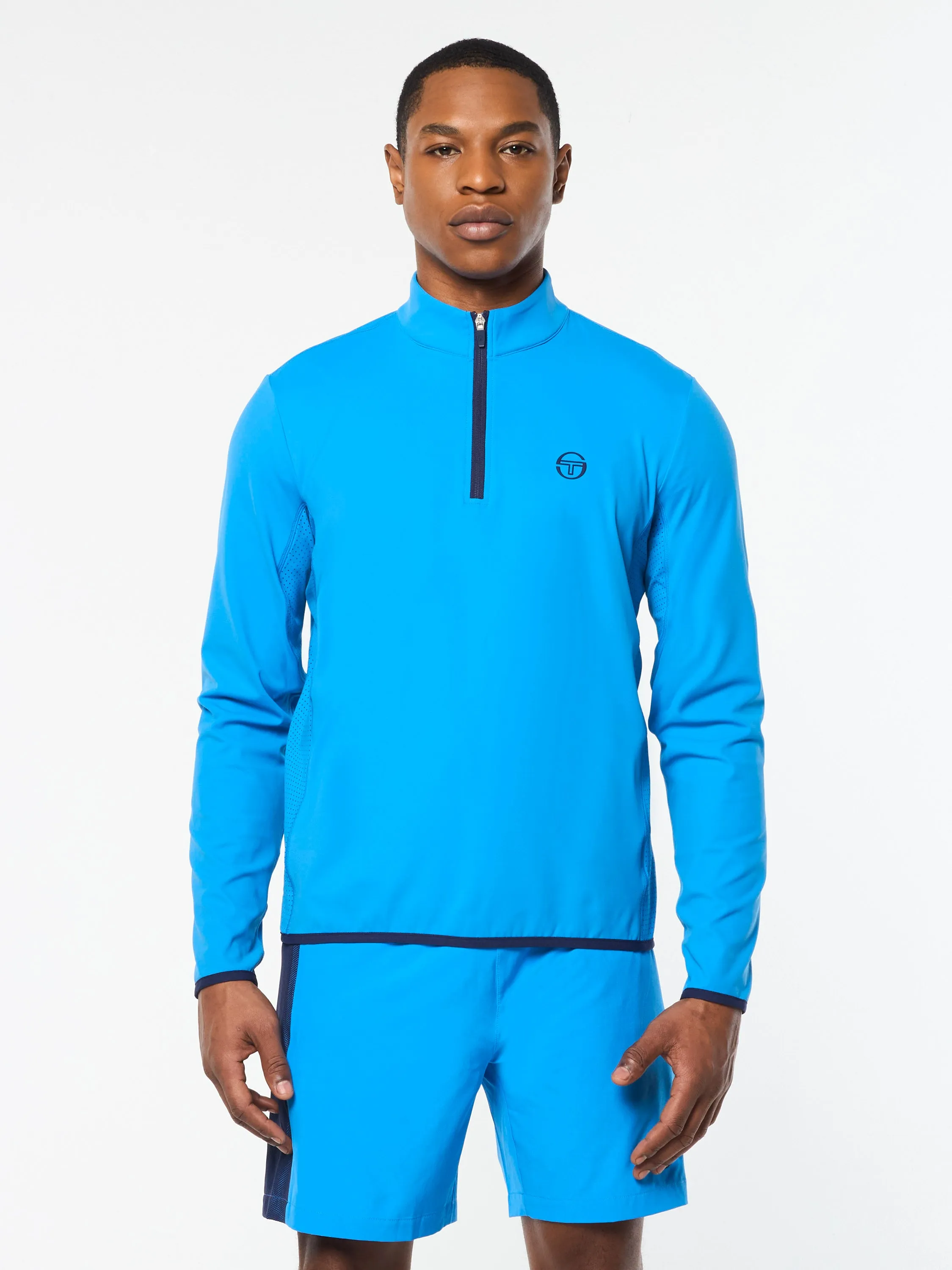 Elio 1/4 Zip Pullover- French Blue sold by Sergio Tacchini product image thumbnail 2