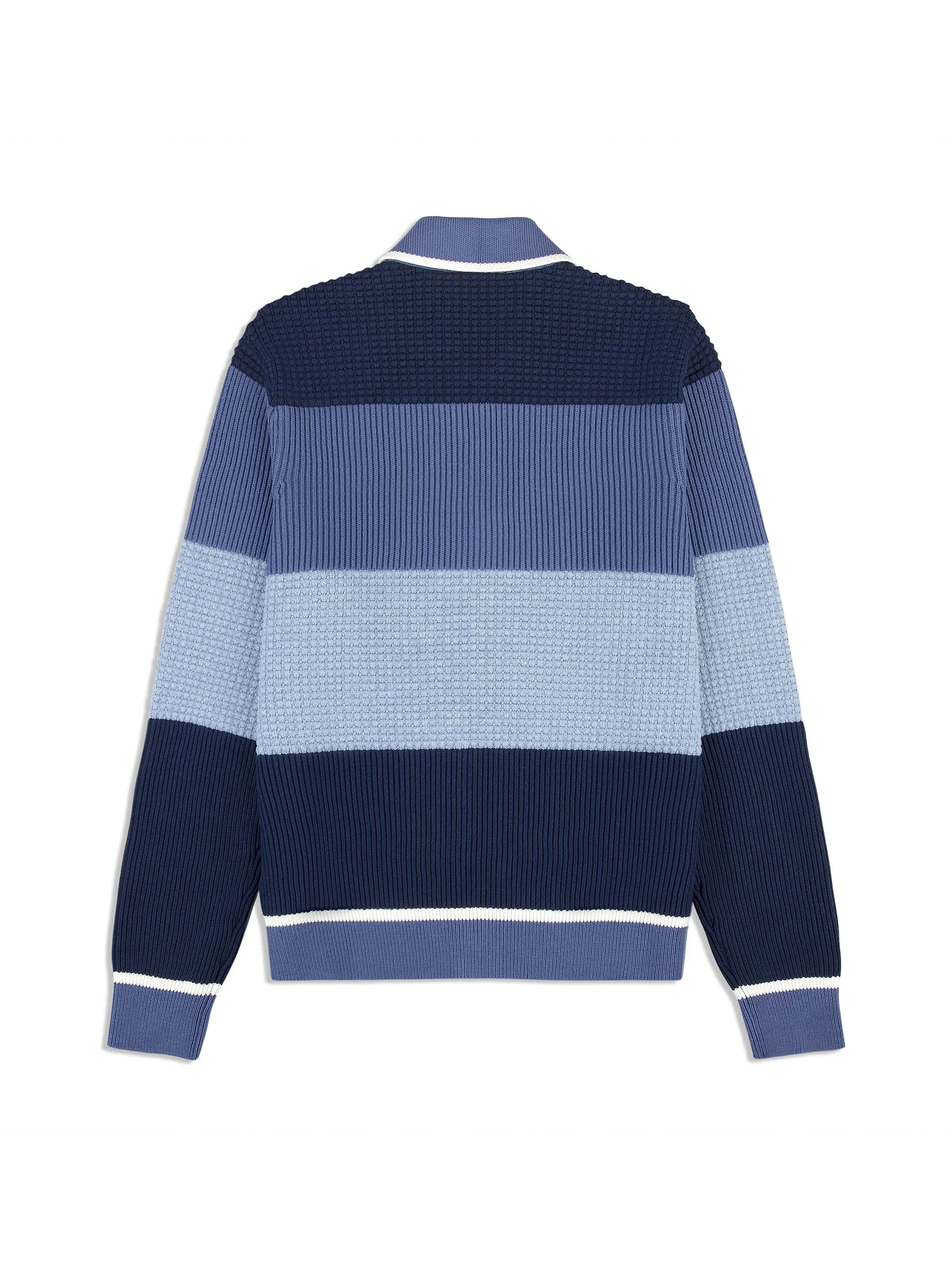 Enzo Striped Track Jacket- Faded Denim sold by Sergio Tacchini product image thumbnail 3