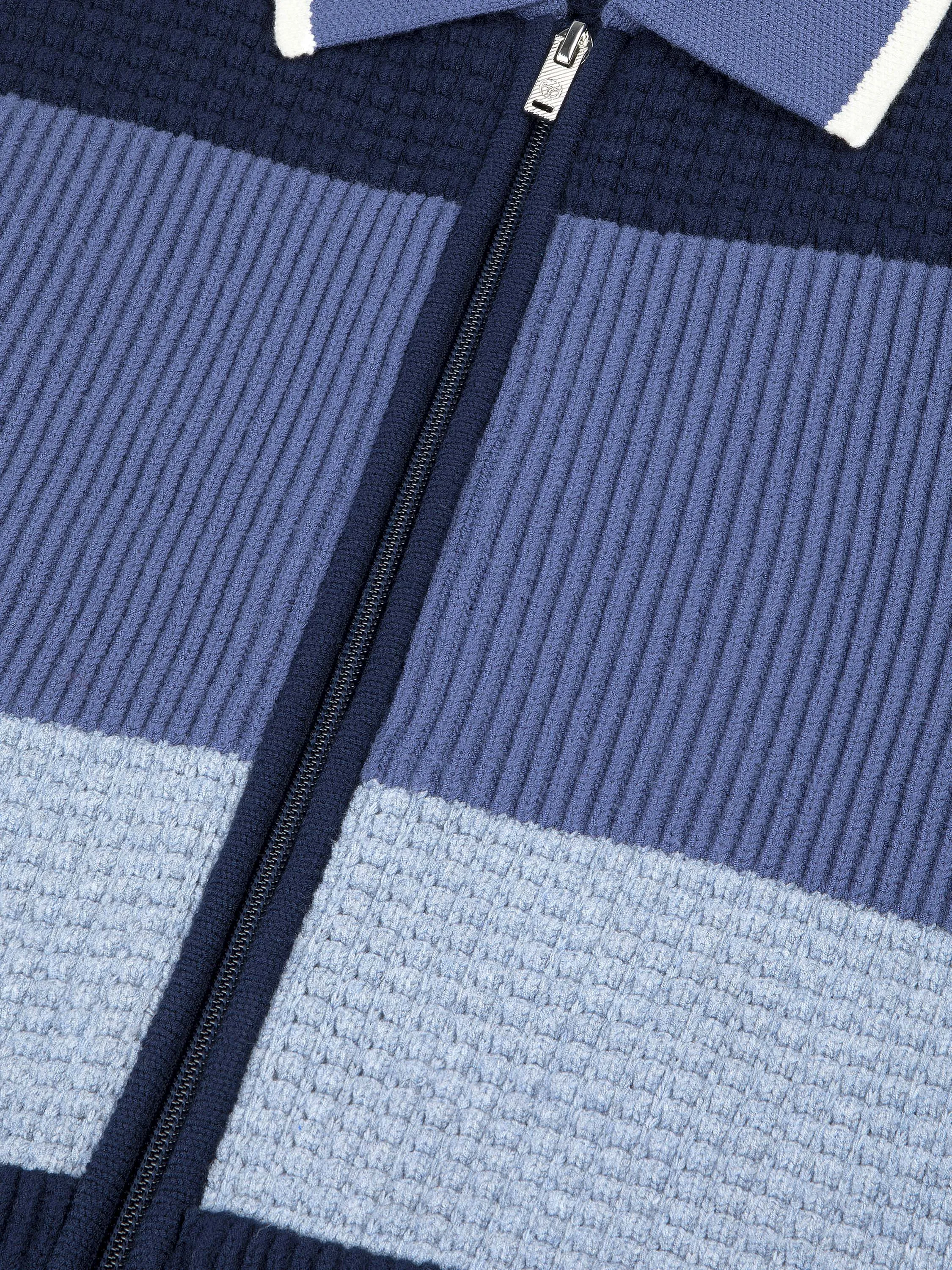 Enzo Striped Track Jacket- Faded Denim sold by Sergio Tacchini product image thumbnail 4