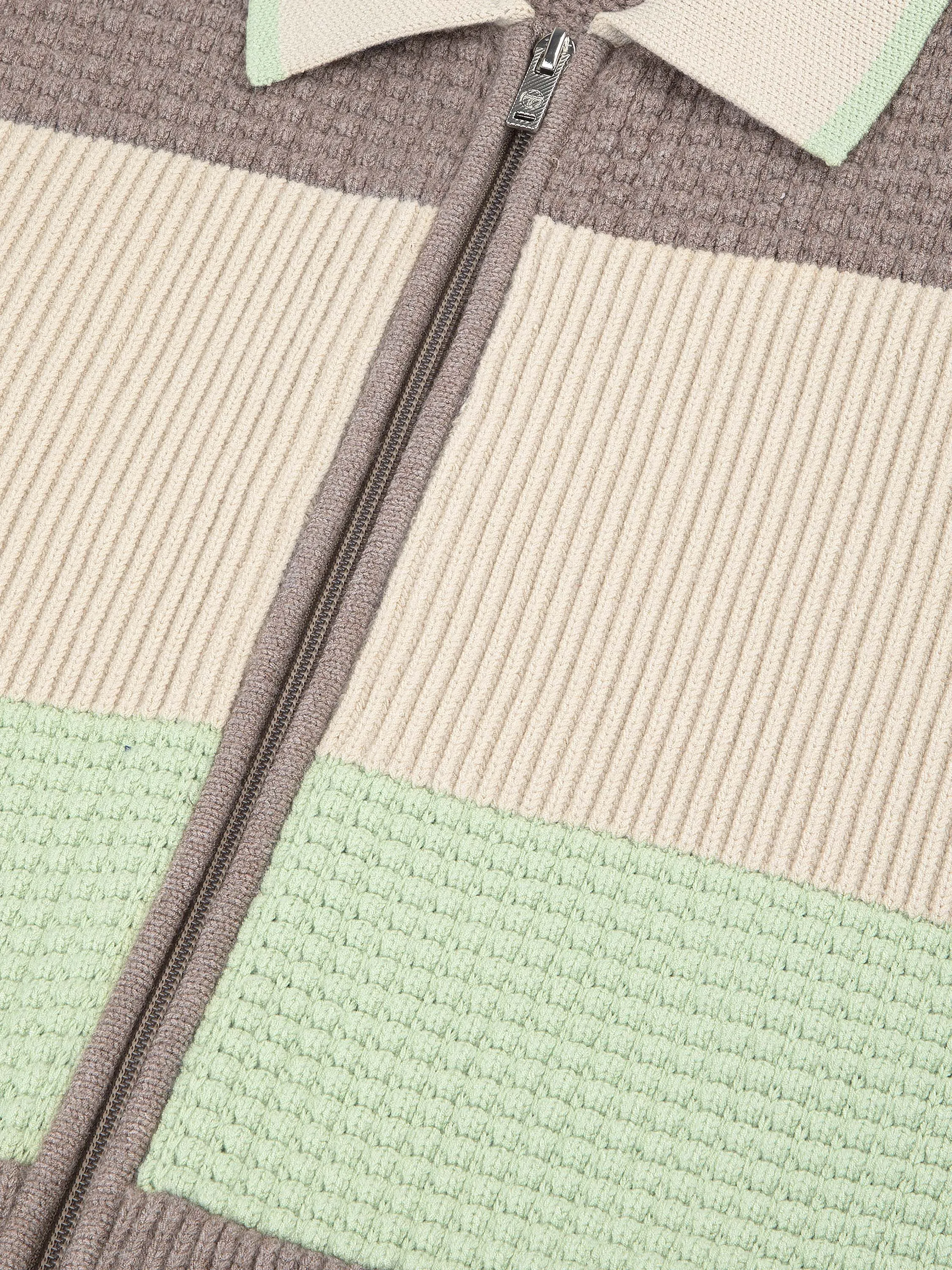 Enzo Striped Track Jacket- Taupe Grey sold by Sergio Tacchini product image thumbnail 4