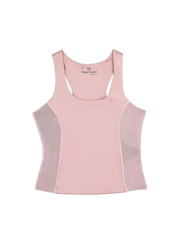 Tessa Scoop Neck Tank- Pale Mauve sold by Sergio Tacchini