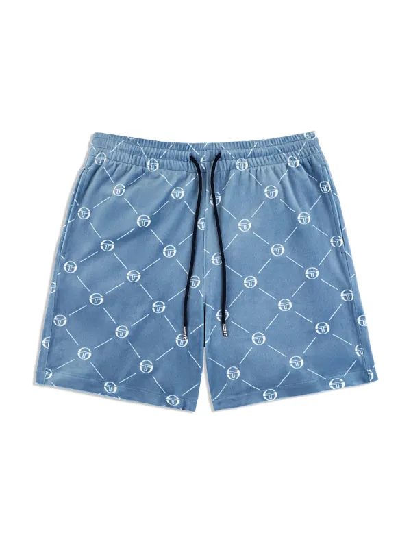 Cosimo Velour Short- Faded Denim made by Sergio Tacchini