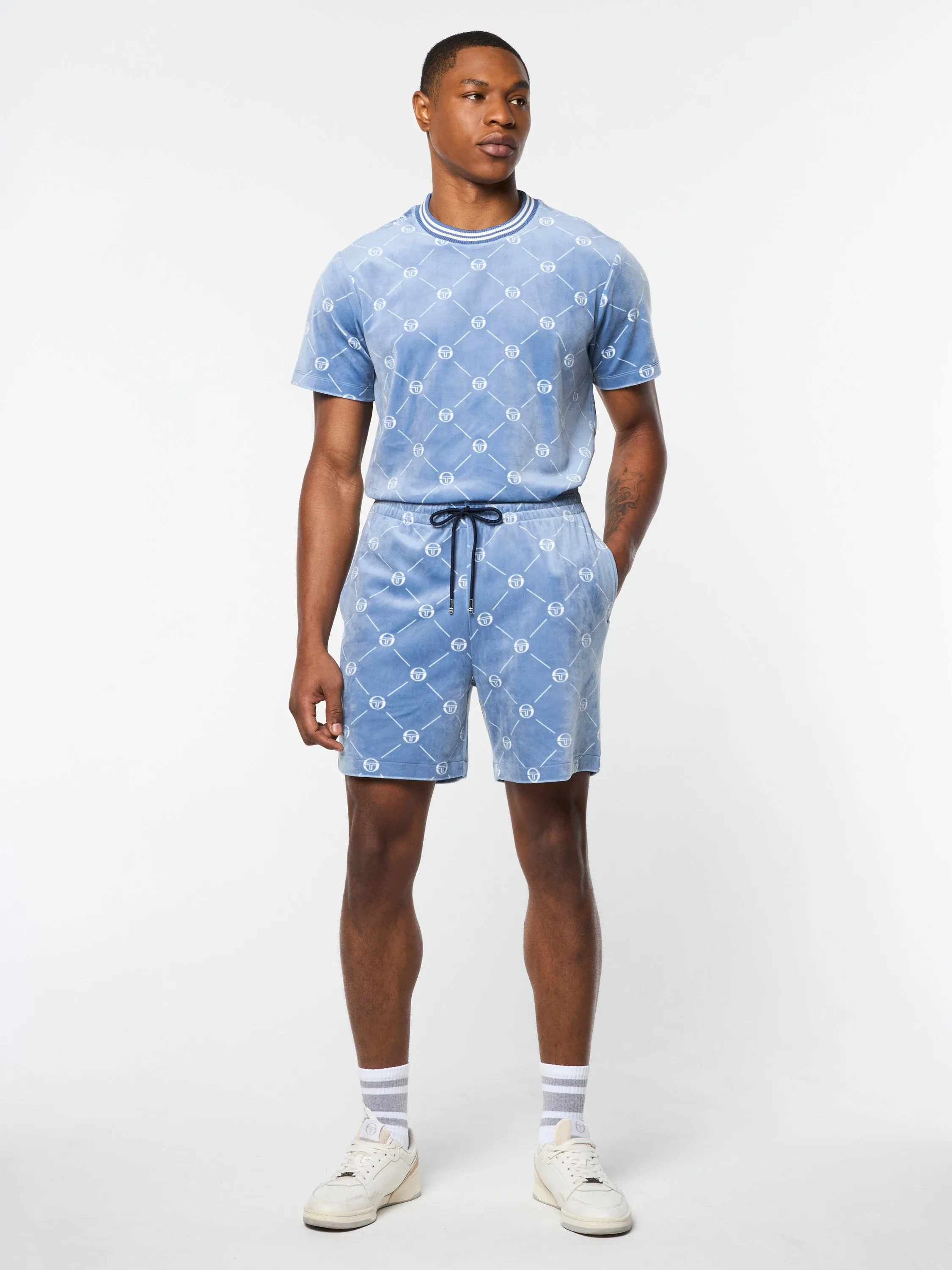 Cosimo Velour Short- Faded Denim sold by Sergio Tacchini product image thumbnail 3