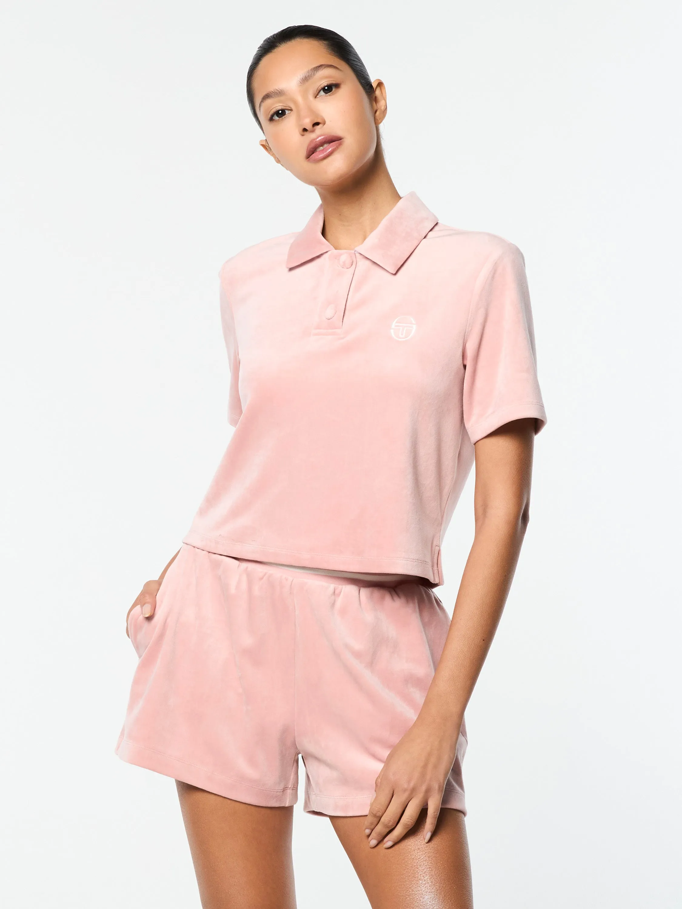 Adele Velour Polo- Pale Mauve sold by Sergio Tacchini product image thumbnail 2