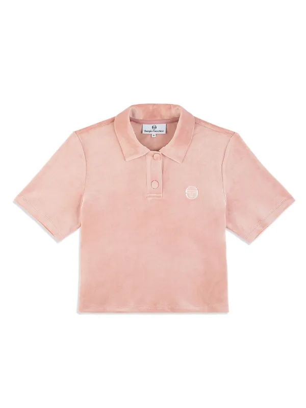 Adele Velour Polo- Pale Mauve made by Sergio Tacchini