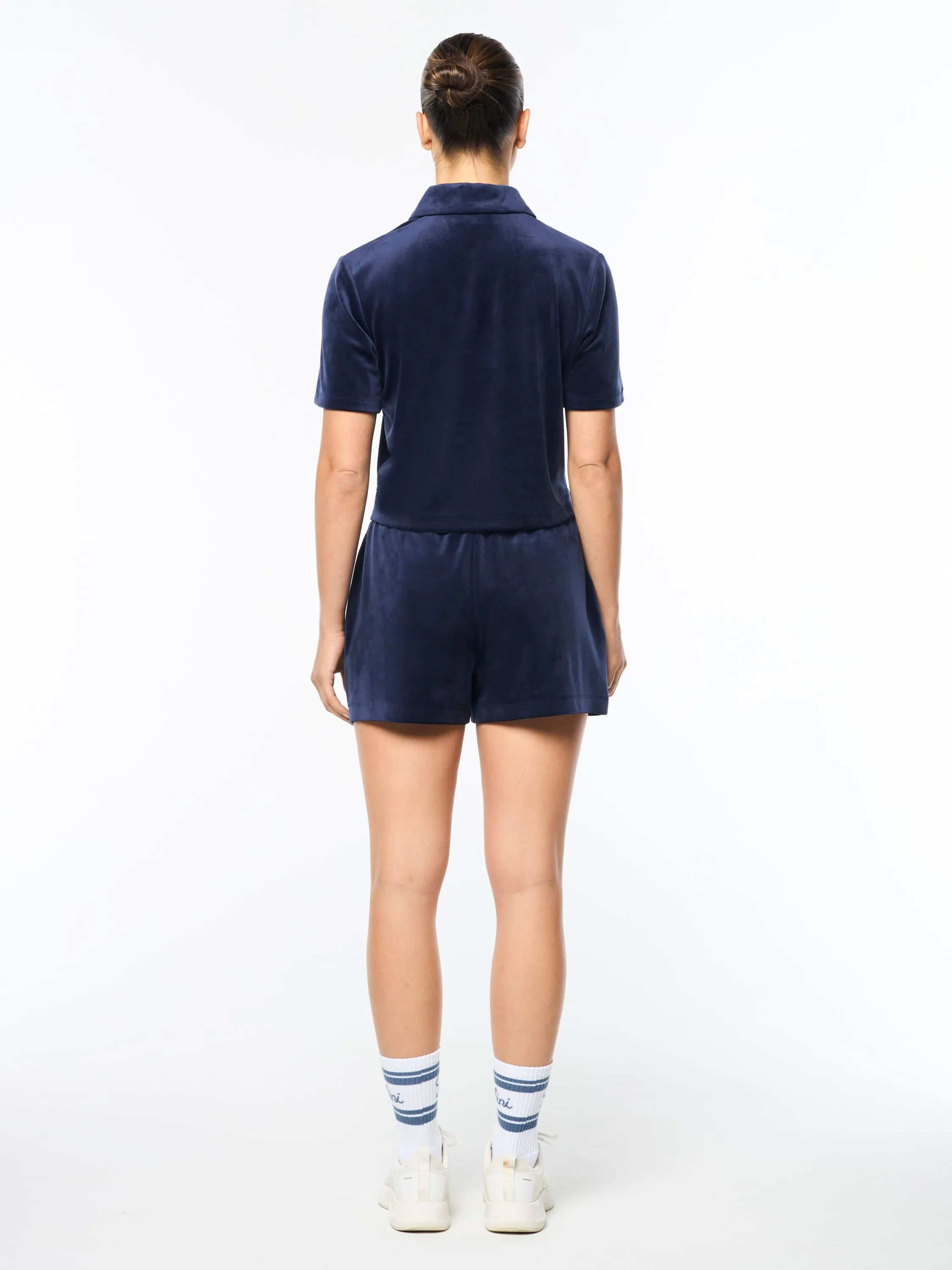 Adele Velour Polo- Maritime Blue sold by Sergio Tacchini product image thumbnail 5