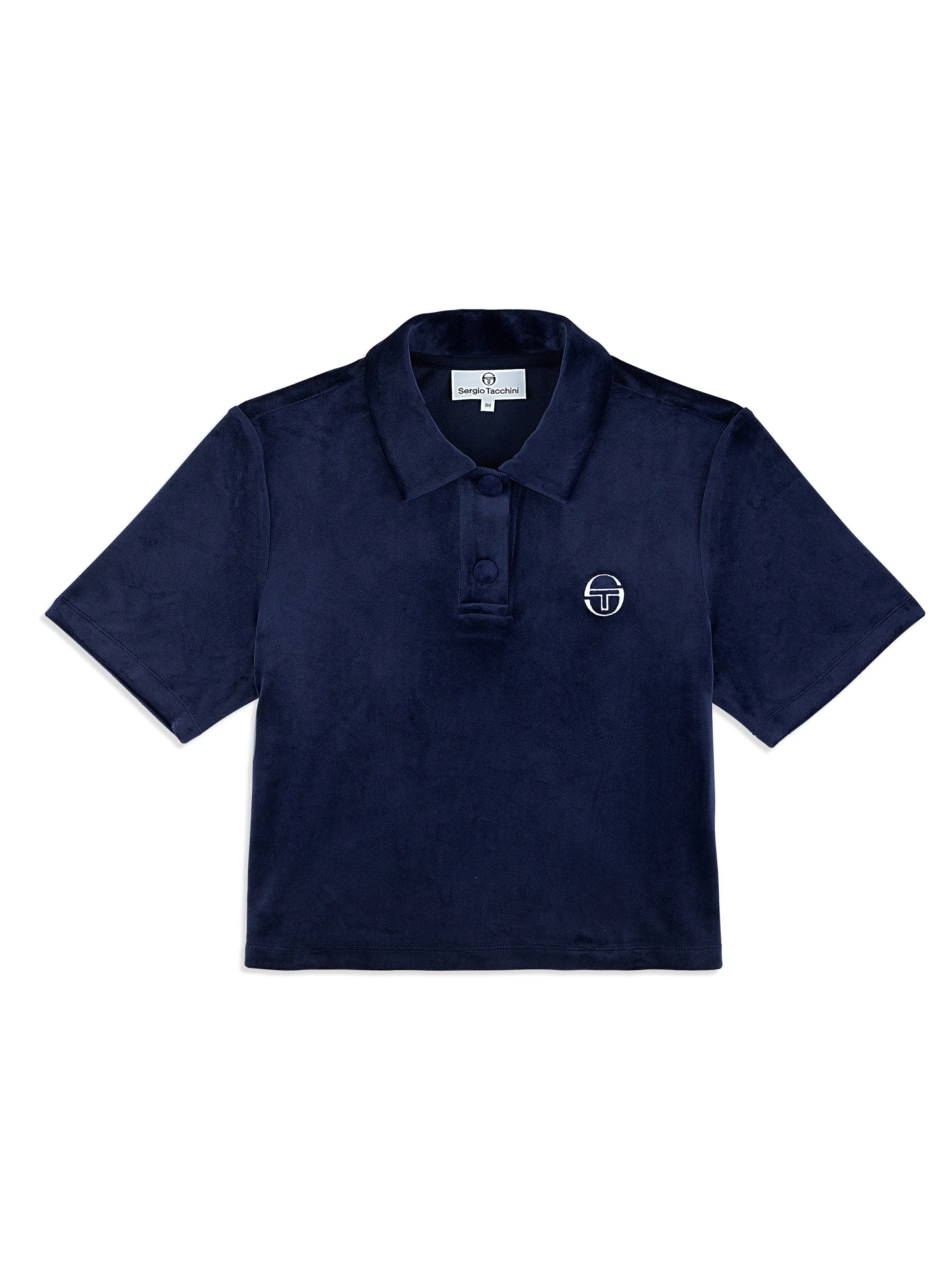 Adele Velour Polo- Maritime Blue sold by Sergio Tacchini