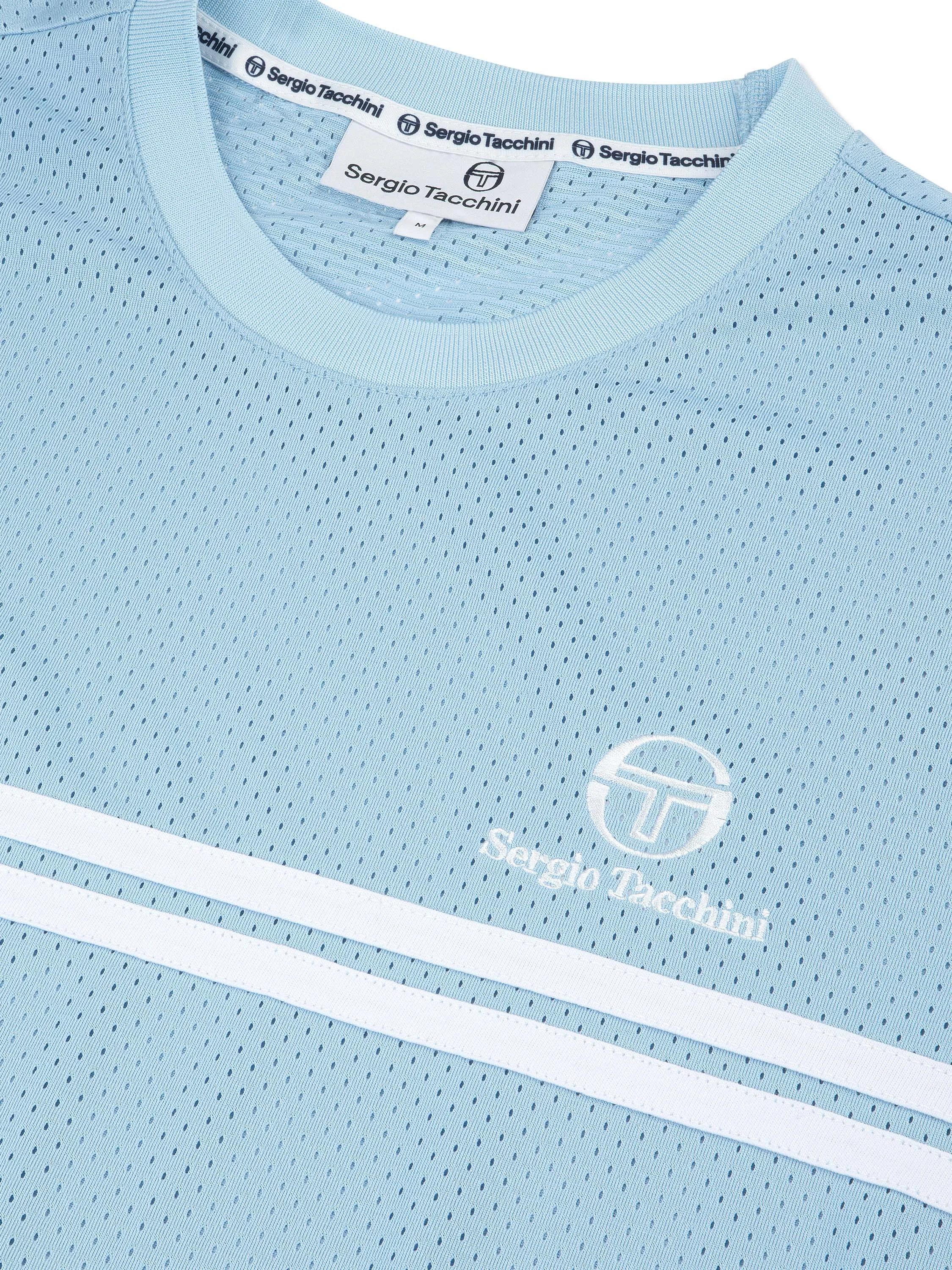 Giacomo Mesh T-Shirt- Dutch Canal/ White sold by Sergio Tacchini product image thumbnail 3