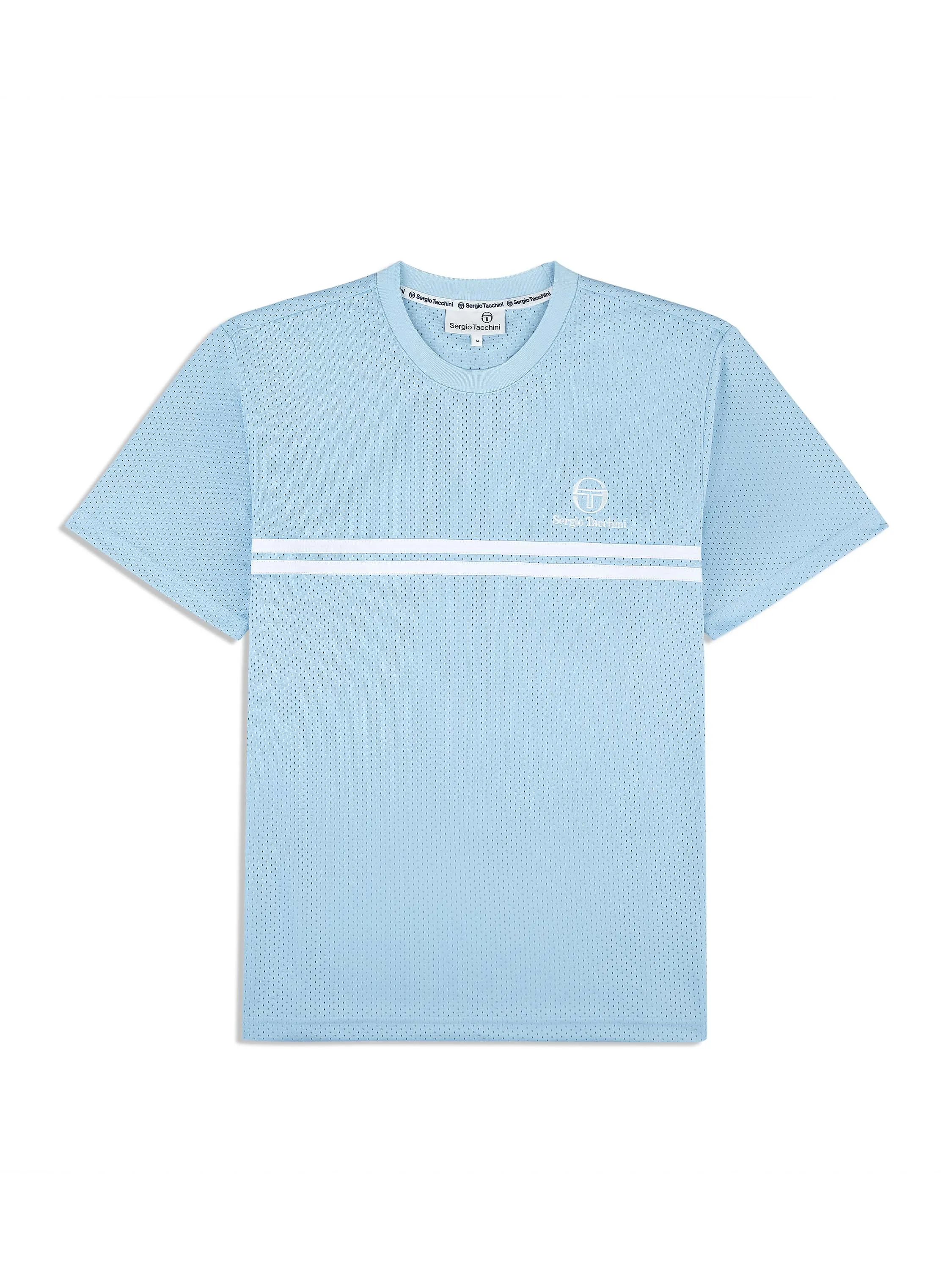 Giacomo Mesh T-Shirt- Dutch Canal/ White sold by Sergio Tacchini