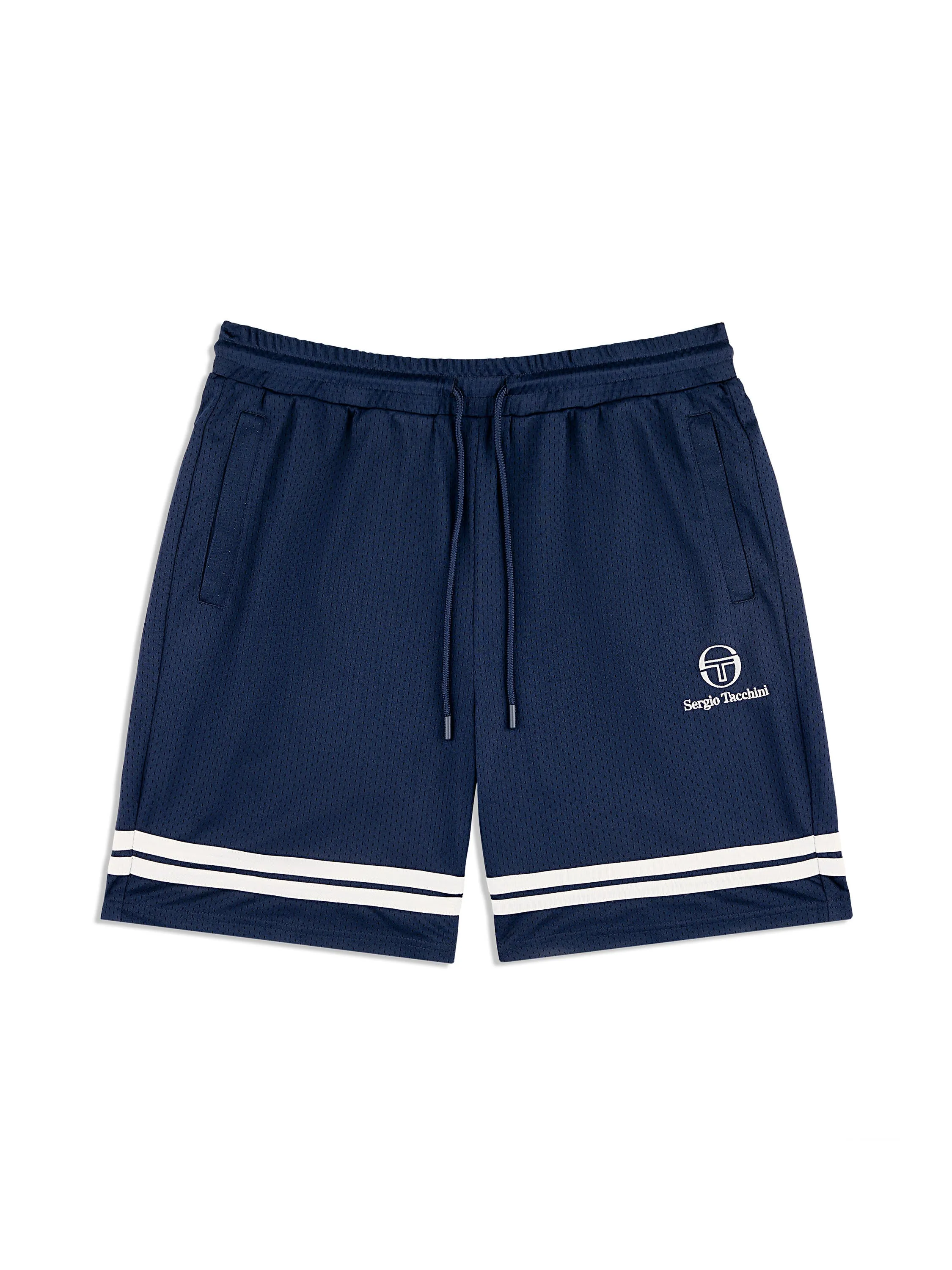 Ludovic Mesh Short- Maritime Blue/ Quiet Grey sold by Sergio Tacchini