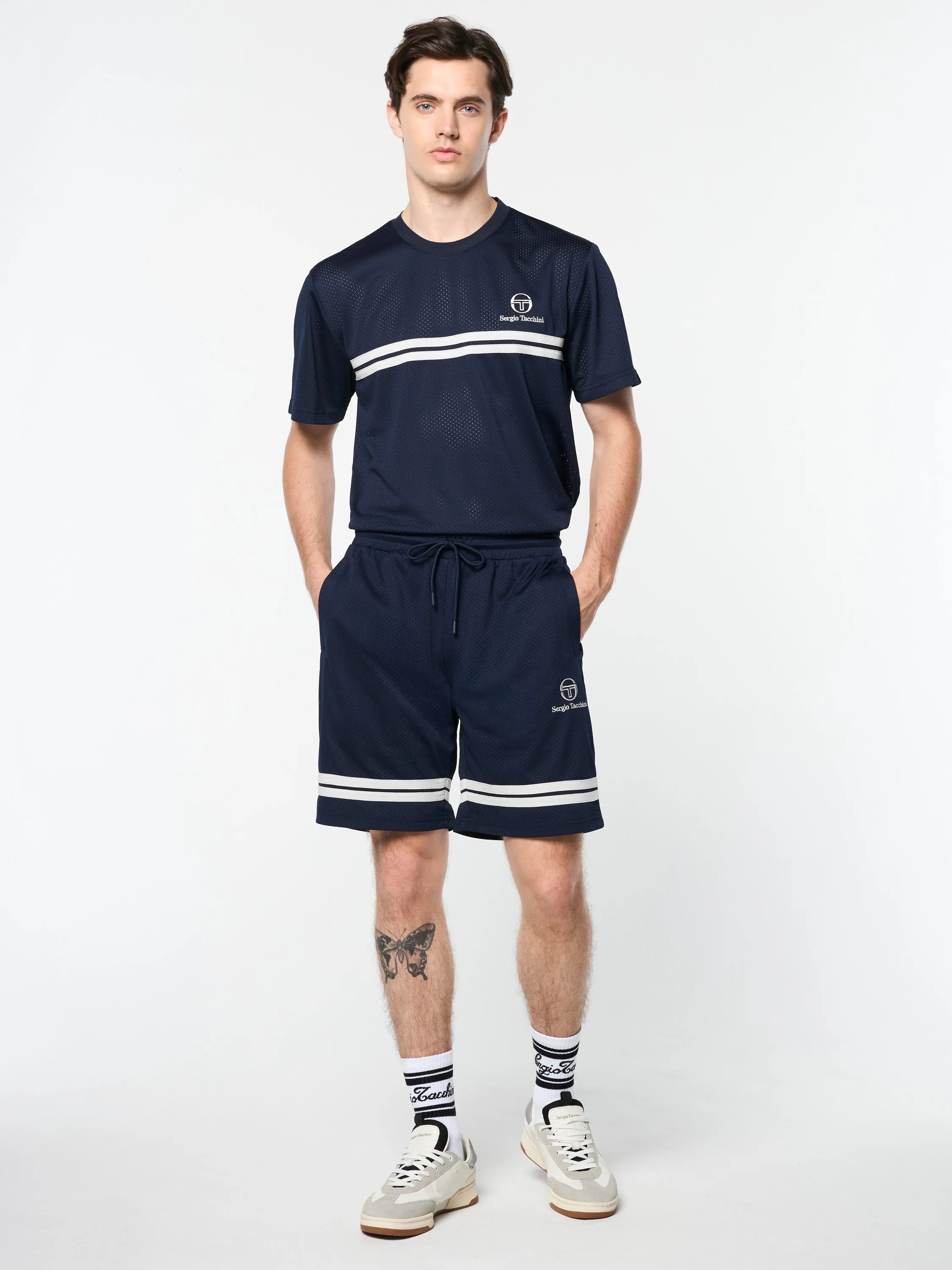 Ludovic Mesh Short- Maritime Blue/ Quiet Grey sold by Sergio Tacchini product image thumbnail 3