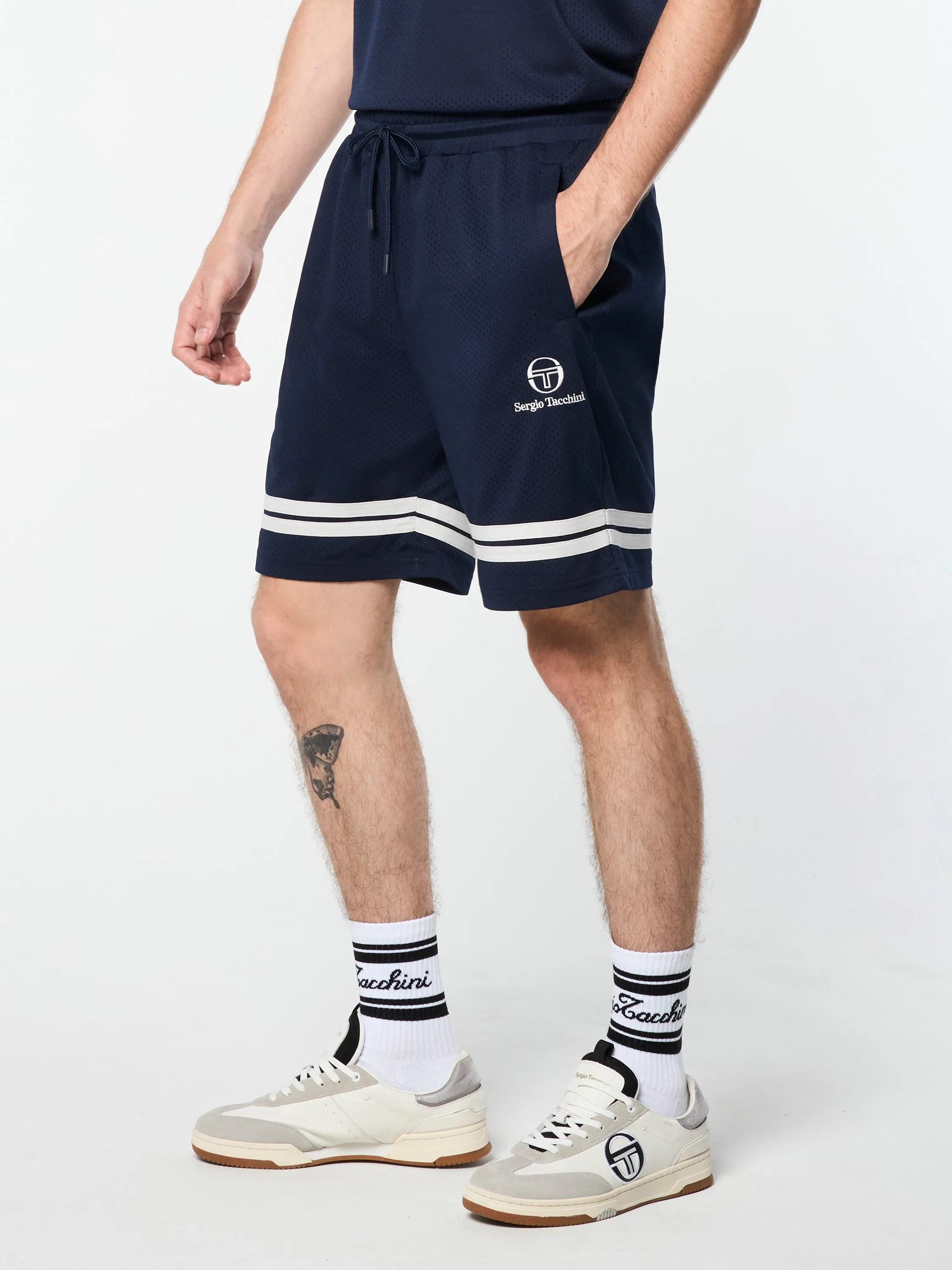 Ludovic Mesh Short- Maritime Blue/ Quiet Grey sold by Sergio Tacchini product image thumbnail 2