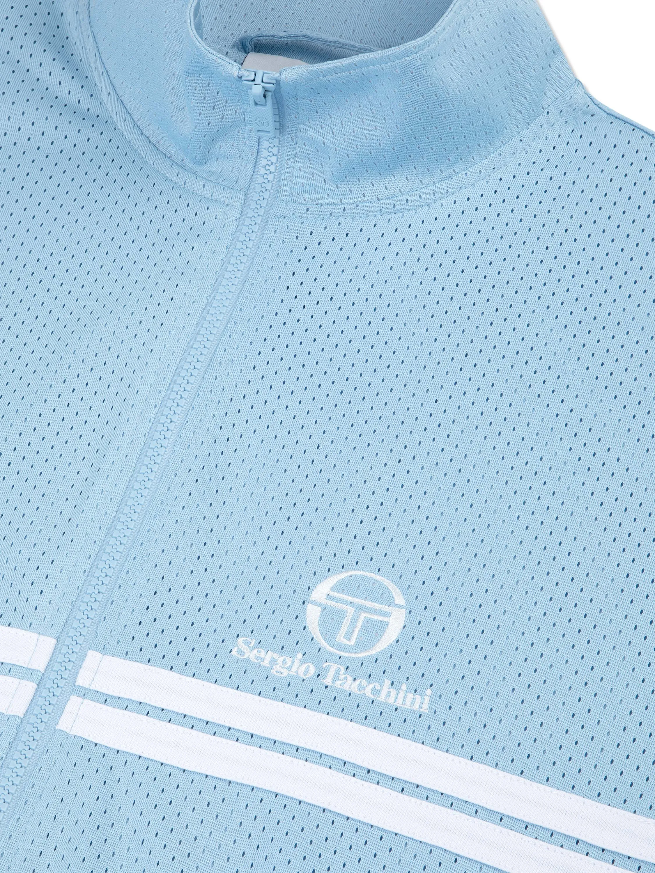 Arturo Mesh Track Jacket- Dutch Canal/ White sold by Sergio Tacchini product image thumbnail 3