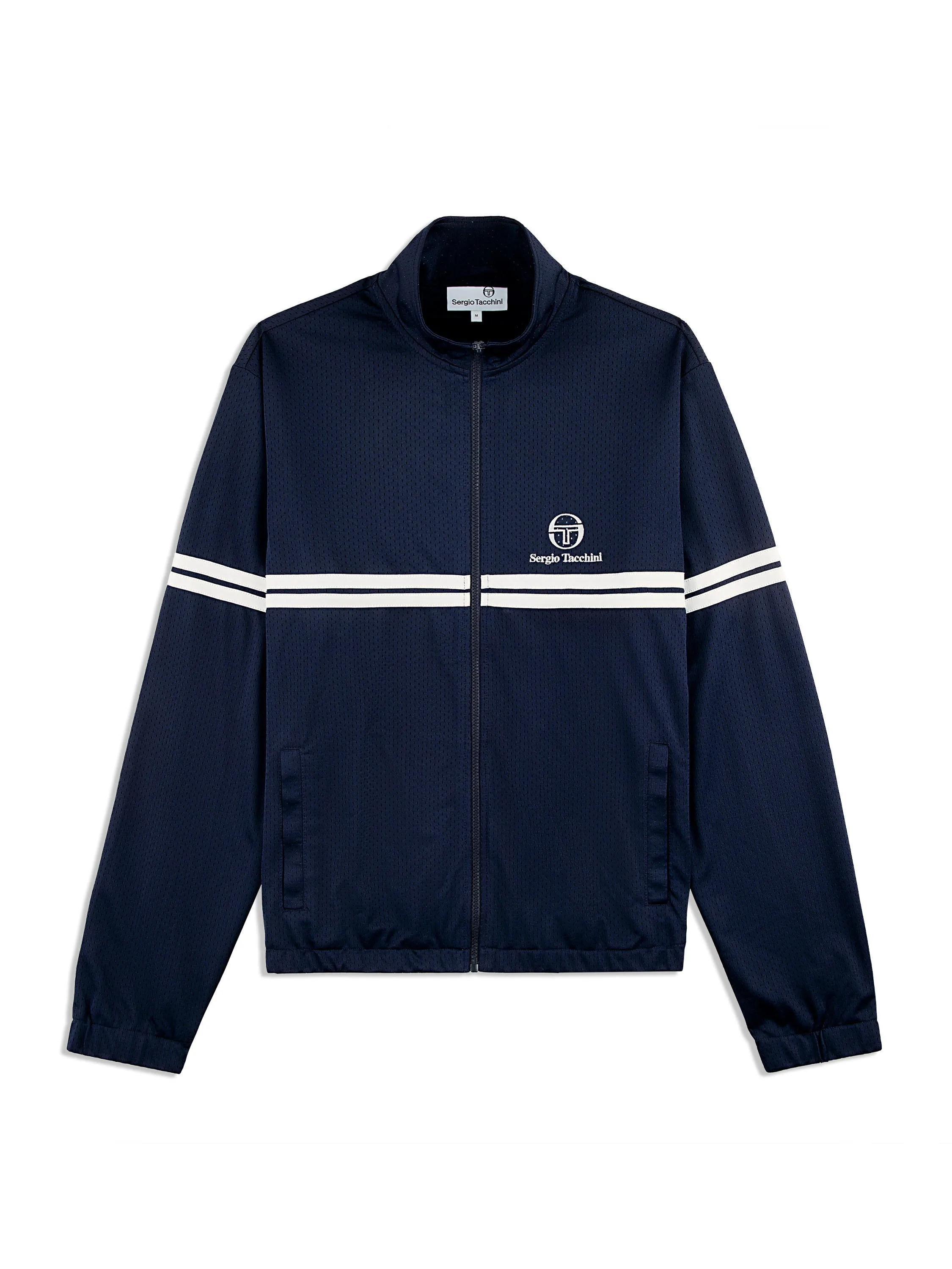 Arturo Mesh Track Jacket- Maritime Blue/ Quiet Gray sold by Sergio Tacchini