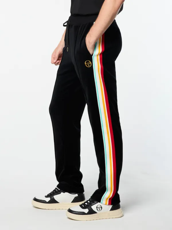 Slice Track Pant- Black/ Black sold by Sergio Tacchini