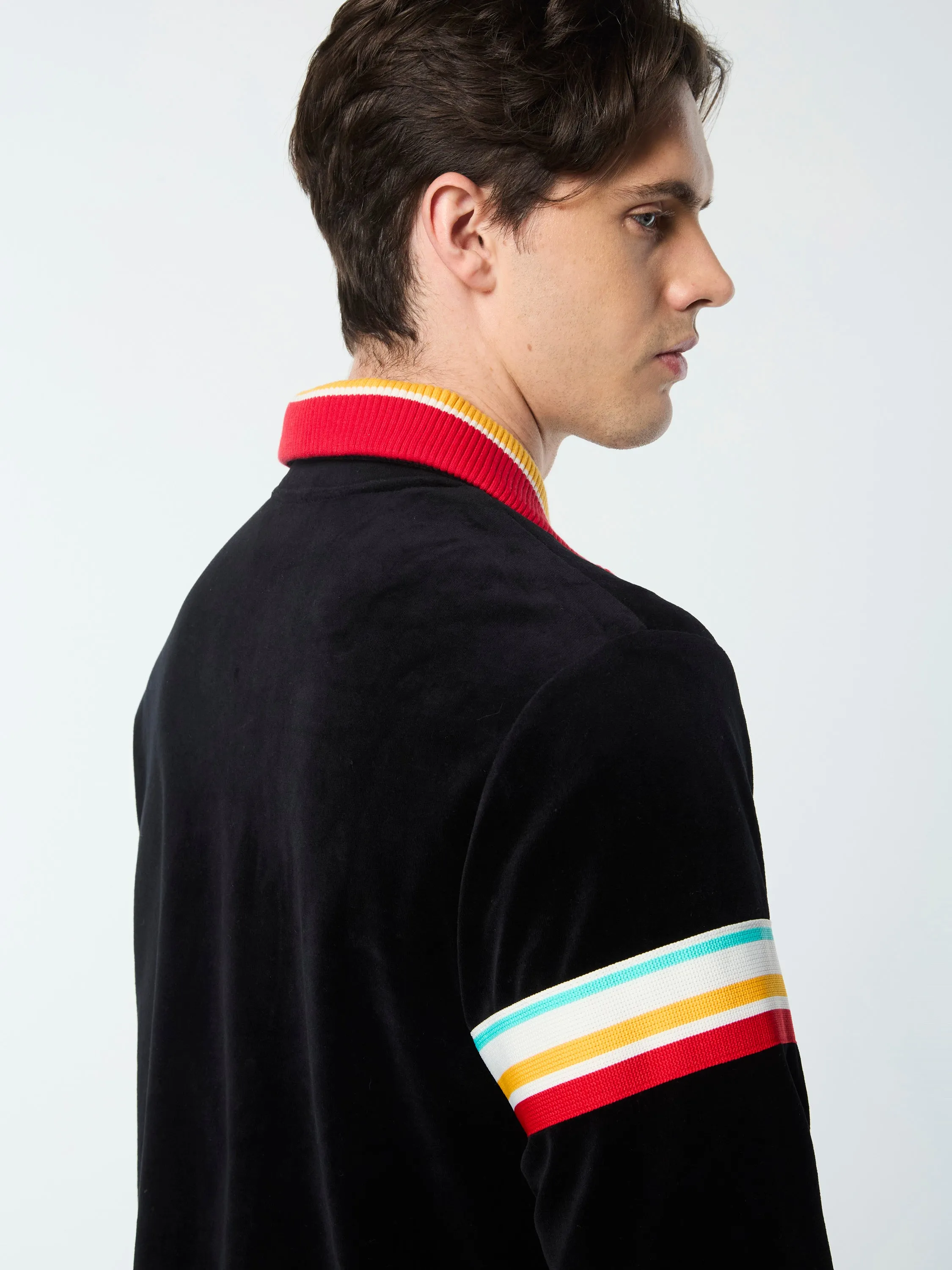 Slice Track Jacket- Black/ Black sold by Sergio Tacchini product image thumbnail 5