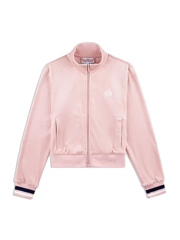 Adele Velour Track Jacket- Pale Mauve made by Sergio Tacchini