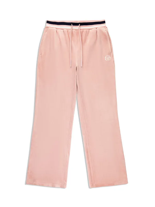 Adele Velour Track Pant- Pale Mauve made by Sergio Tacchini