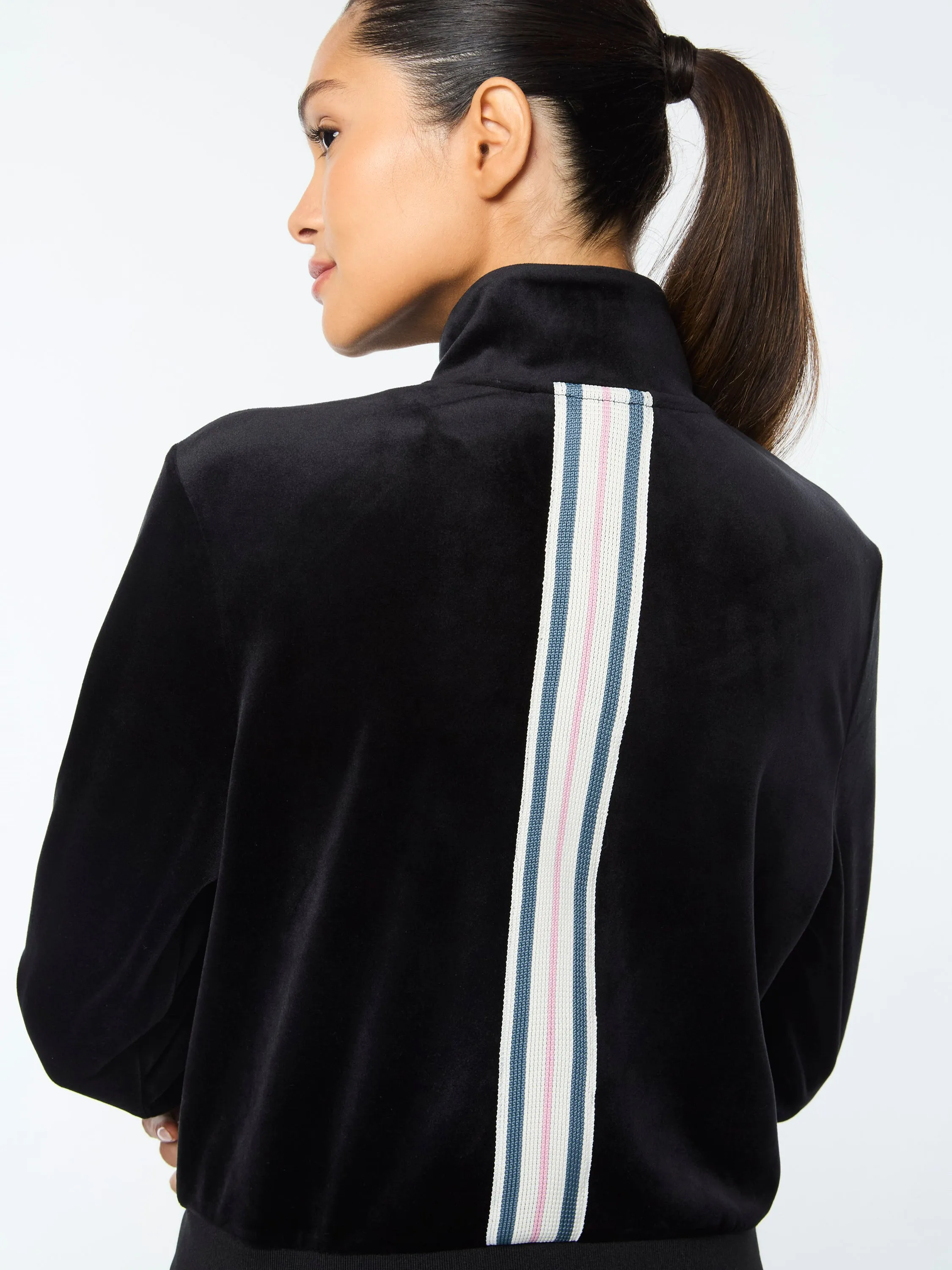 Adele Velour Track Jacket- Black Beauty sold by Sergio Tacchini product image thumbnail 3