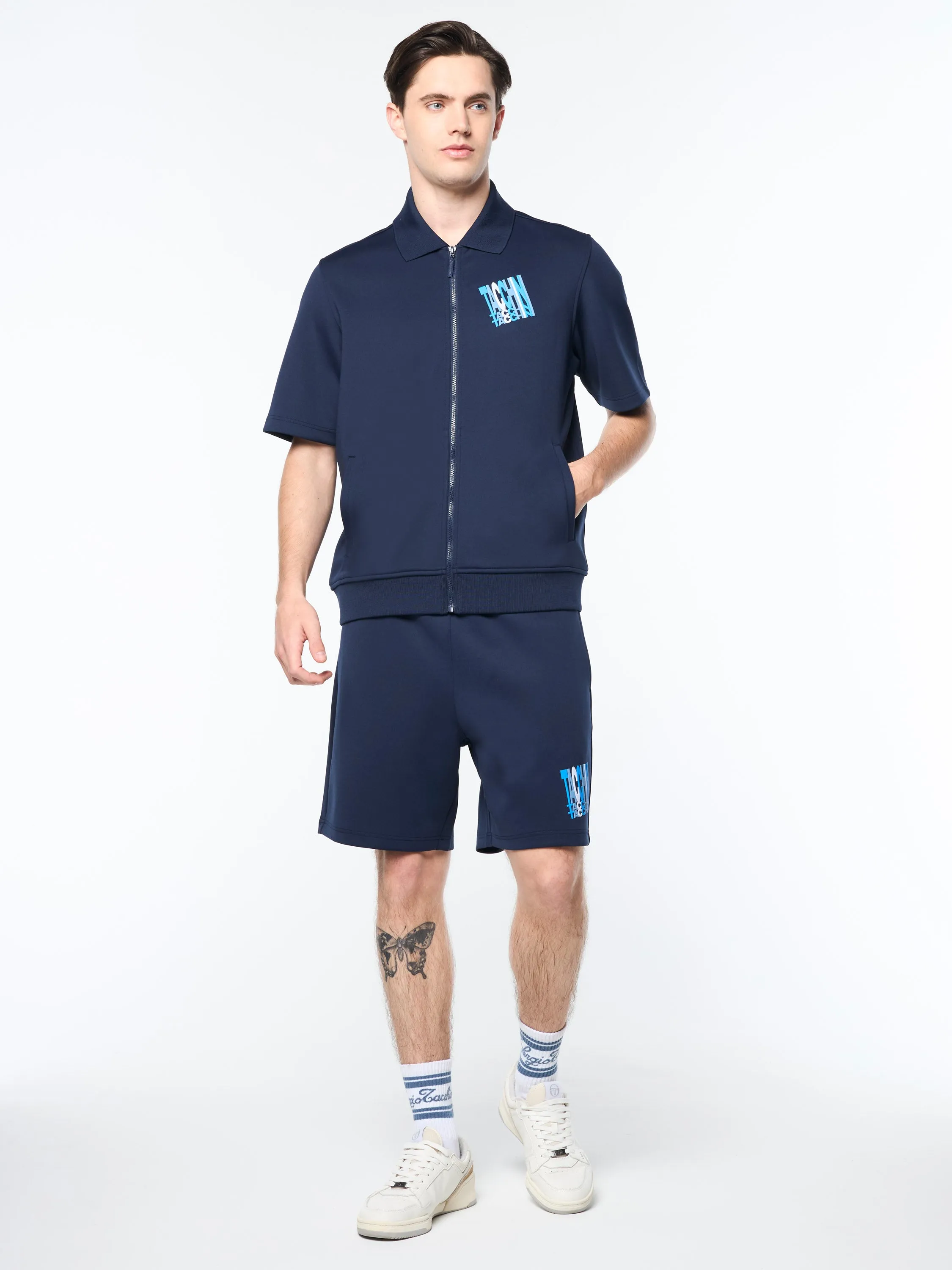 Urso Short Sleeve Track Jacket- Maritime Blue sold by Sergio Tacchini product image thumbnail 3