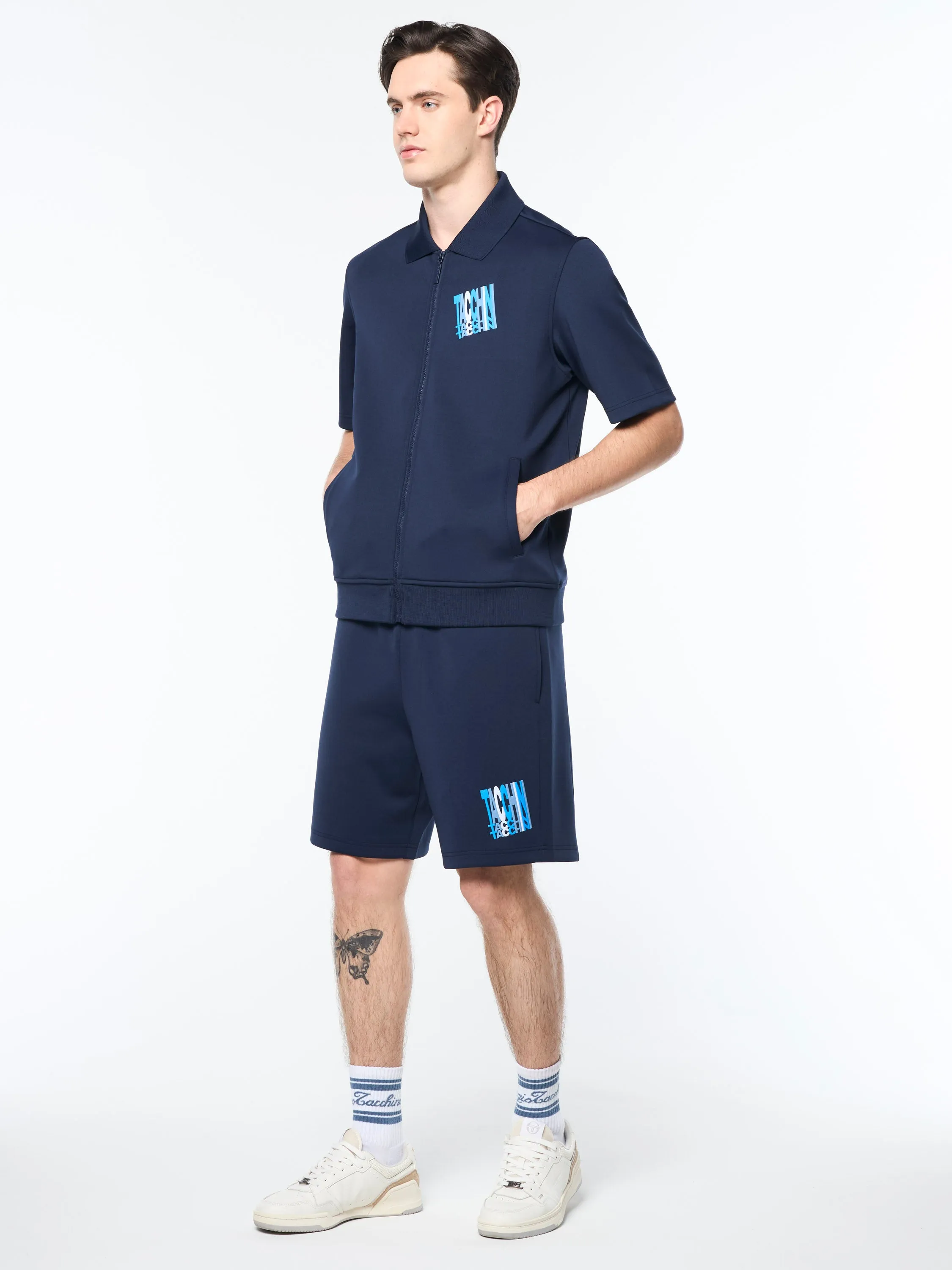 Urso Short Sleeve Track Jacket- Maritime Blue sold by Sergio Tacchini product image thumbnail 4