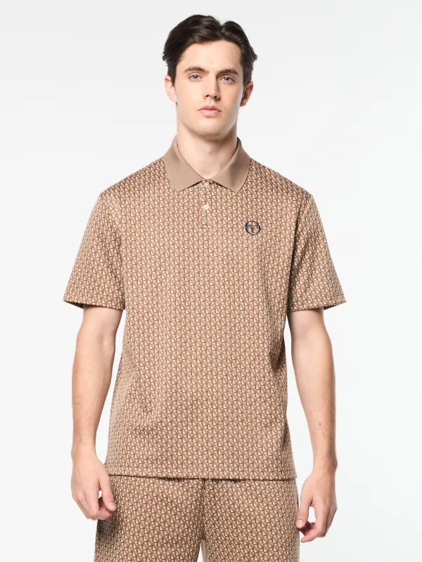 Paolo Knit Polo- Taupe Grey made by Sergio Tacchini