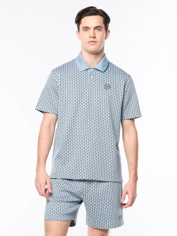 Paolo Knit Polo- Faded Denim made by Sergio Tacchini