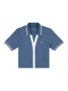 Idalia Cropped Polo- Blue Indigo sold by Sergio Tacchini