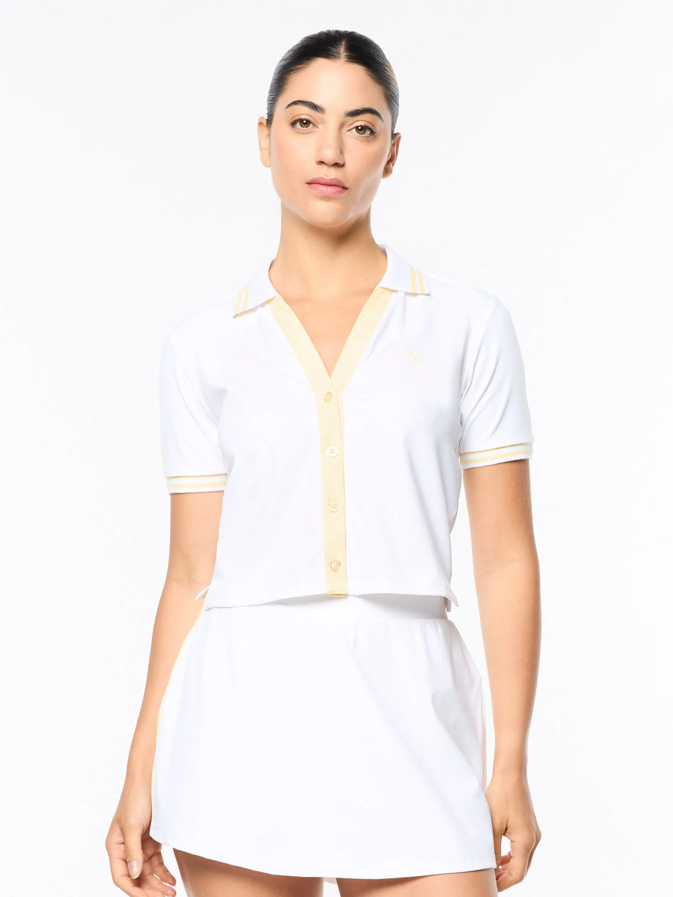 Idalia Cropped Polo- Brilliant White sold by Sergio Tacchini product image thumbnail 2