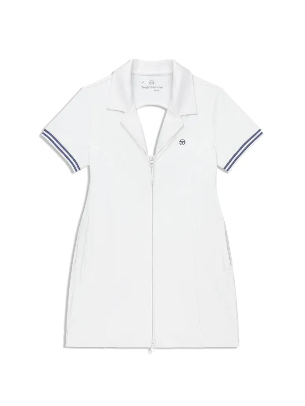 Silvia Dress- Brilliant White sold by Sergio Tacchini