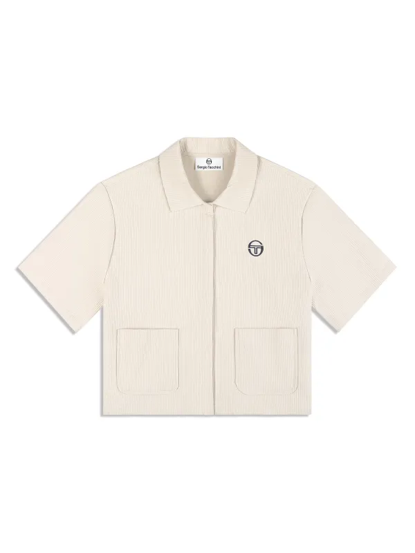 Mia Cropped Shirt- Fog sold by Sergio Tacchini