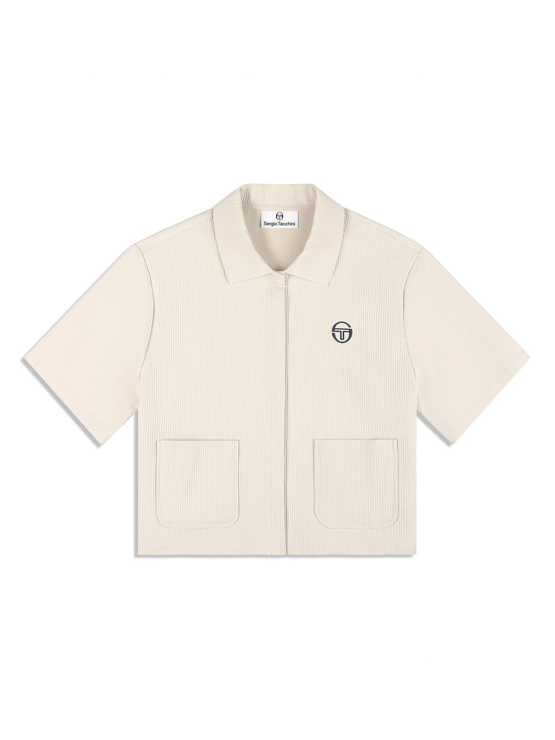 Mia Cropped Shirt- Fog sold by Sergio Tacchini