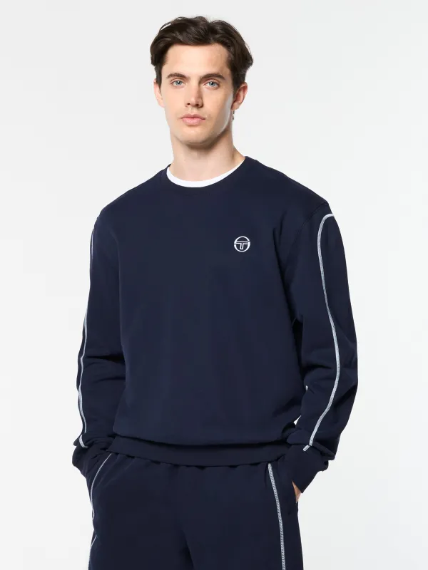Matteo Crewneck Sweatshirt- Maritime Blue made by Sergio Tacchini