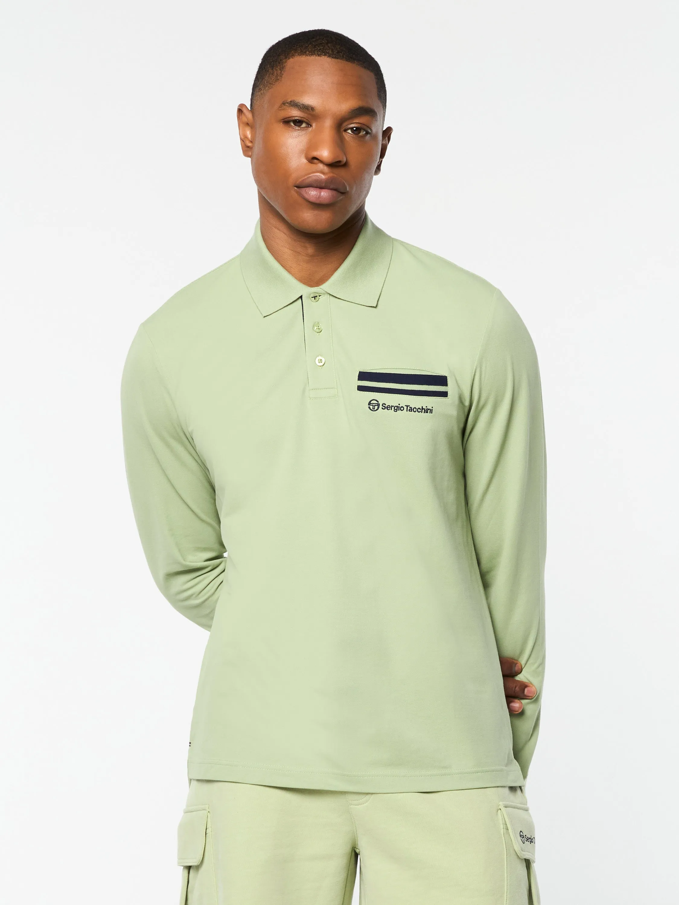 Dario Long Sleeve Polo-Reseda sold by Sergio Tacchini product image thumbnail 2
