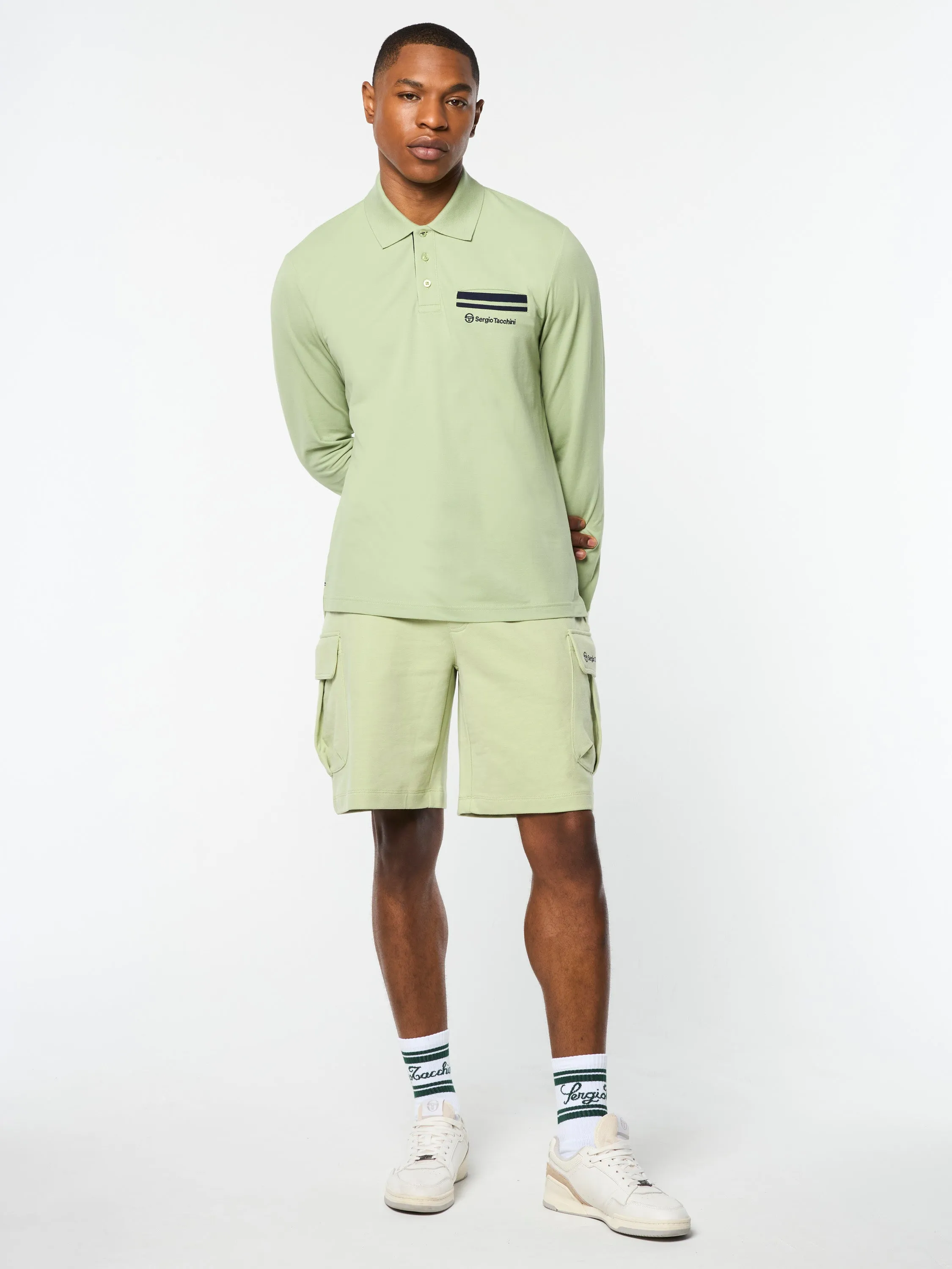 Dario Long Sleeve Polo-Reseda sold by Sergio Tacchini product image thumbnail 3