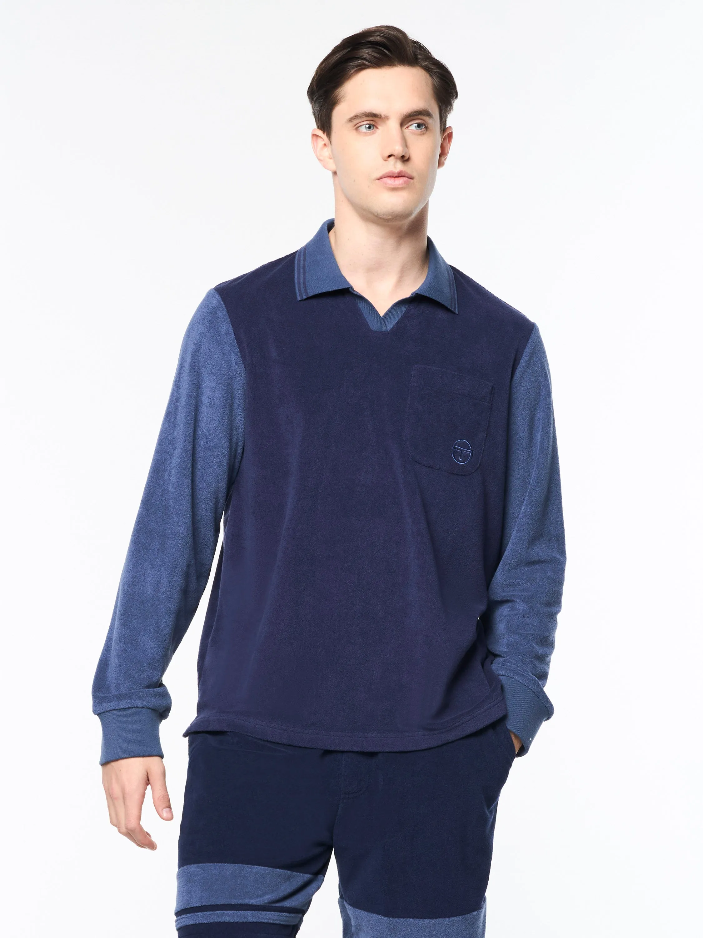 Alvar Long Sleeve Polo- Eclipse sold by Sergio Tacchini