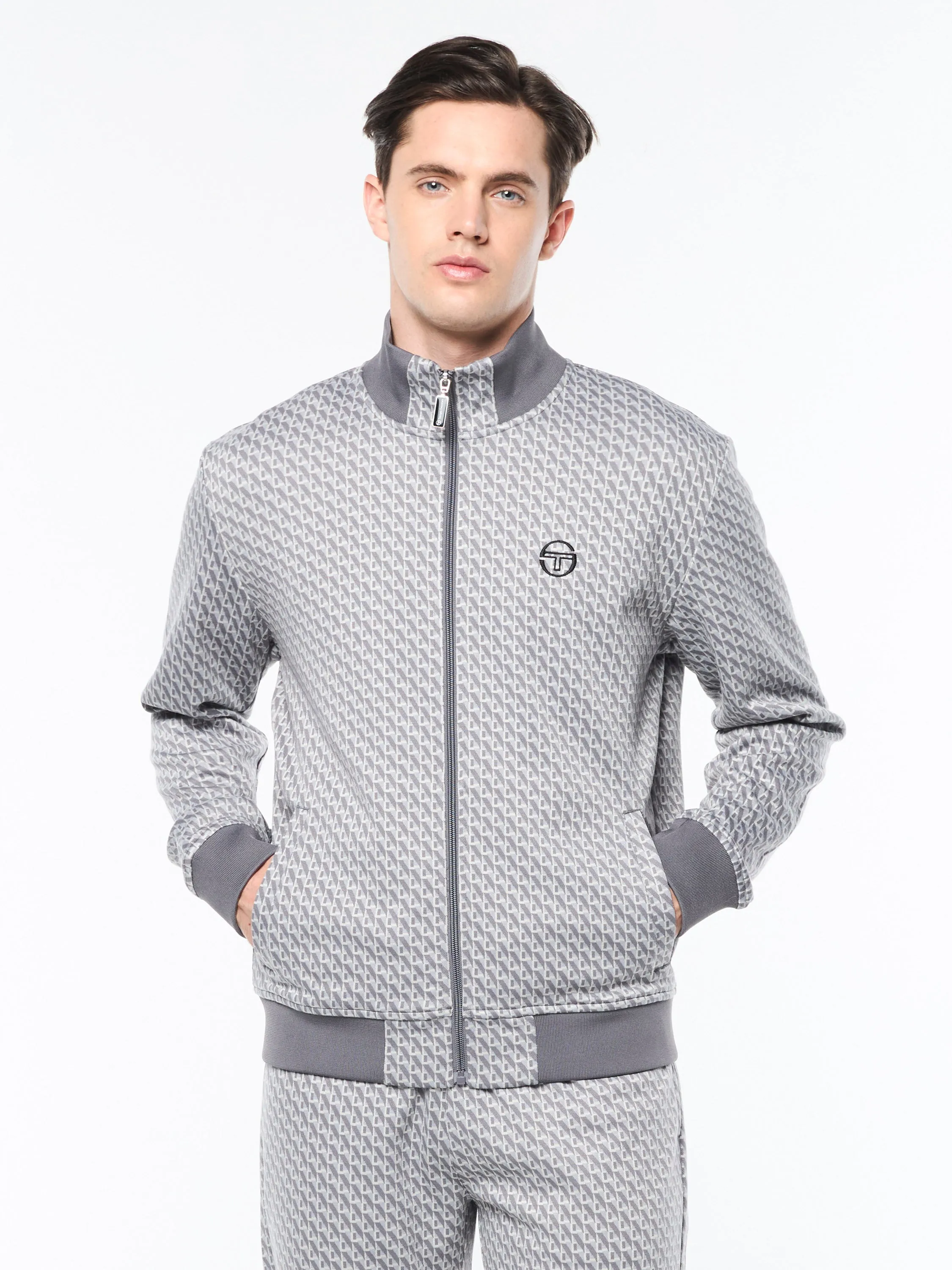 Paolo Knit Track Jacket- Quiet Shade sold by Sergio Tacchini product image thumbnail 2