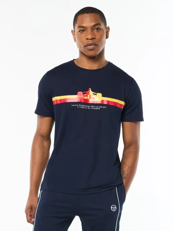 Macchina T-Shirt- Maritime Blue made by Sergio Tacchini