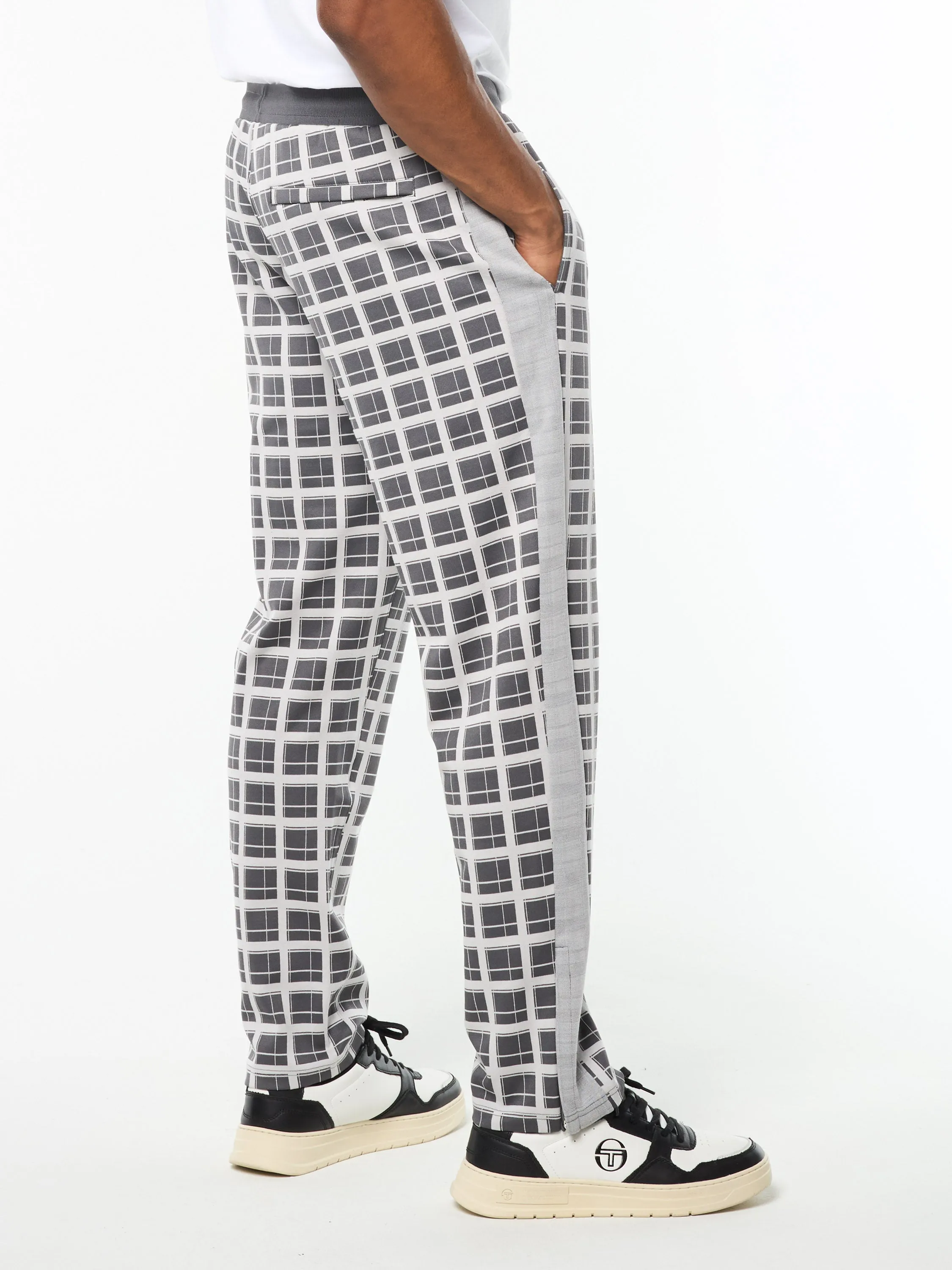 Damarindo Check Track Pant- Quiet Grey sold by Sergio Tacchini product image thumbnail 3