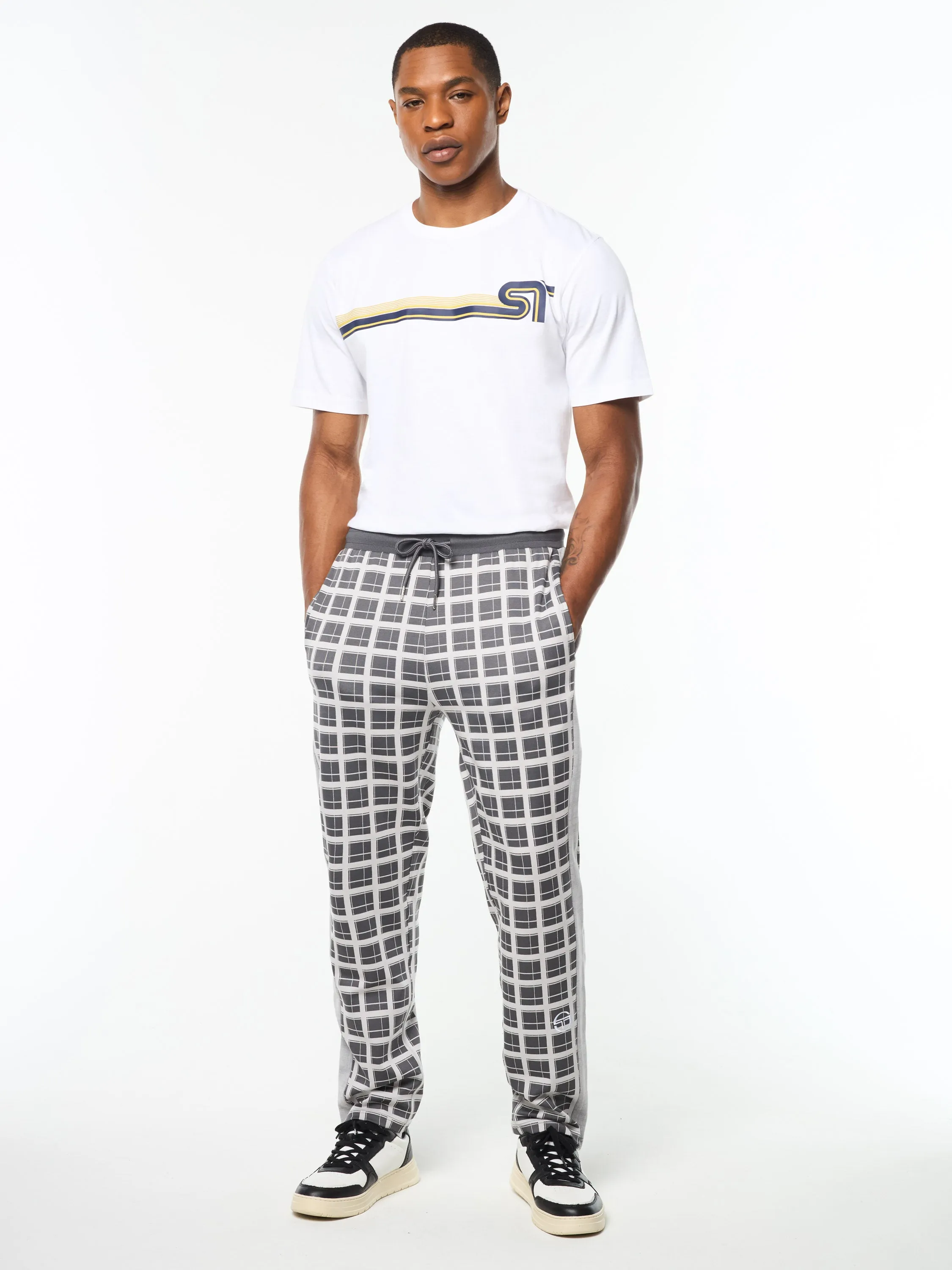 Damarindo Check Track Pant- Quiet Grey sold by Sergio Tacchini product image thumbnail 2