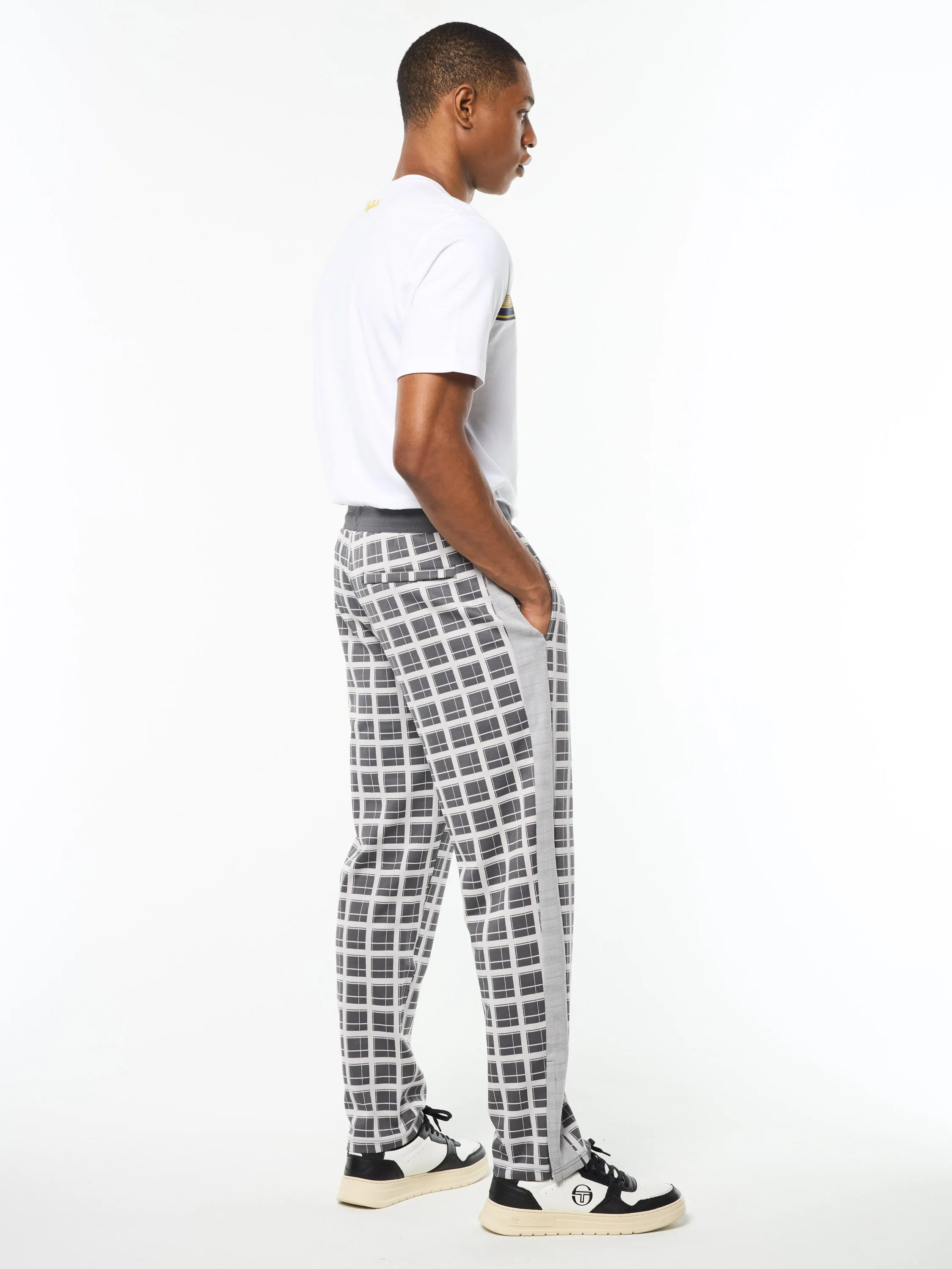 Damarindo Check Track Pant- Quiet Grey sold by Sergio Tacchini product image thumbnail 4
