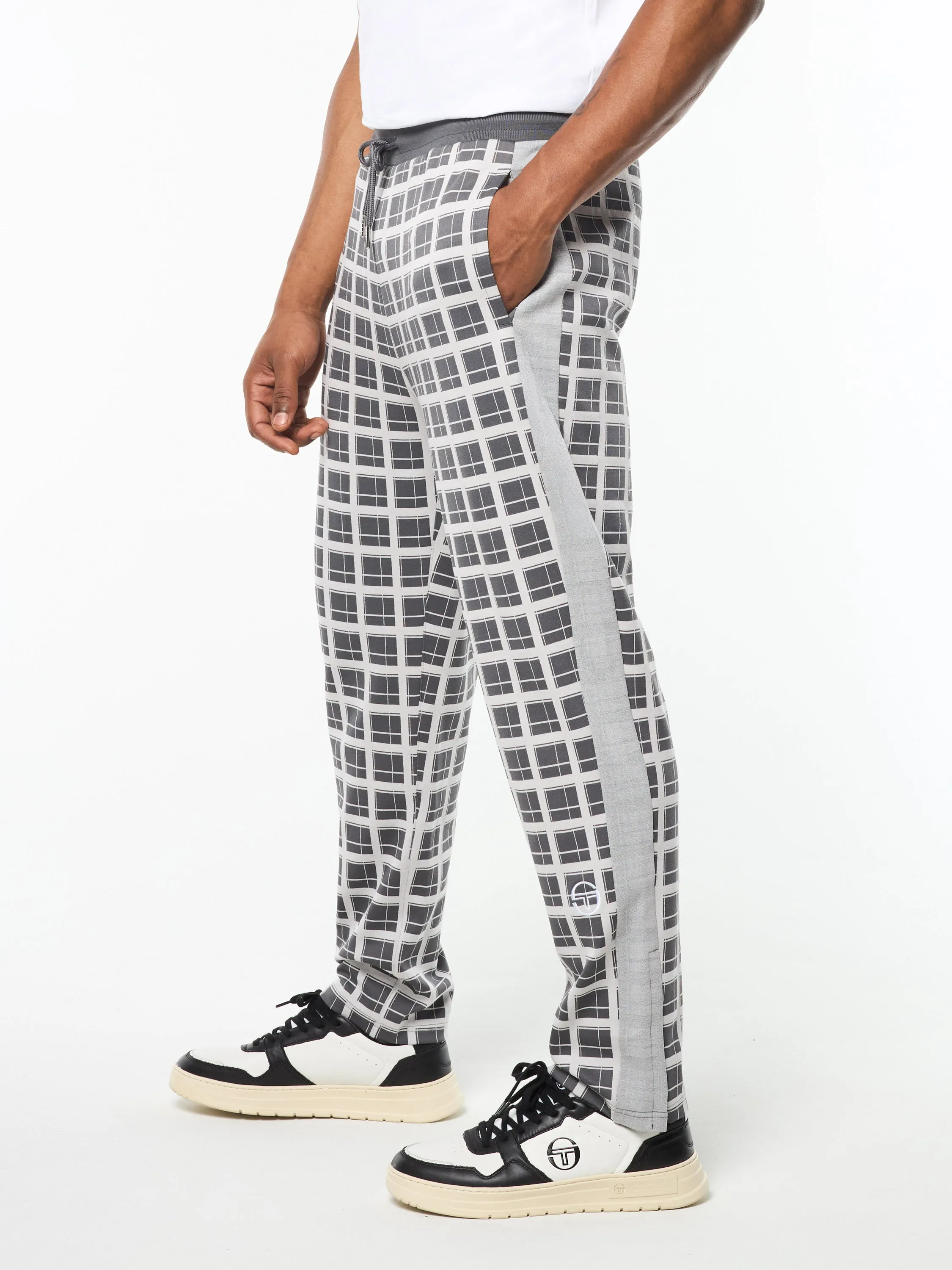 Damarindo Check Track Pant- Quiet Grey sold by Sergio Tacchini