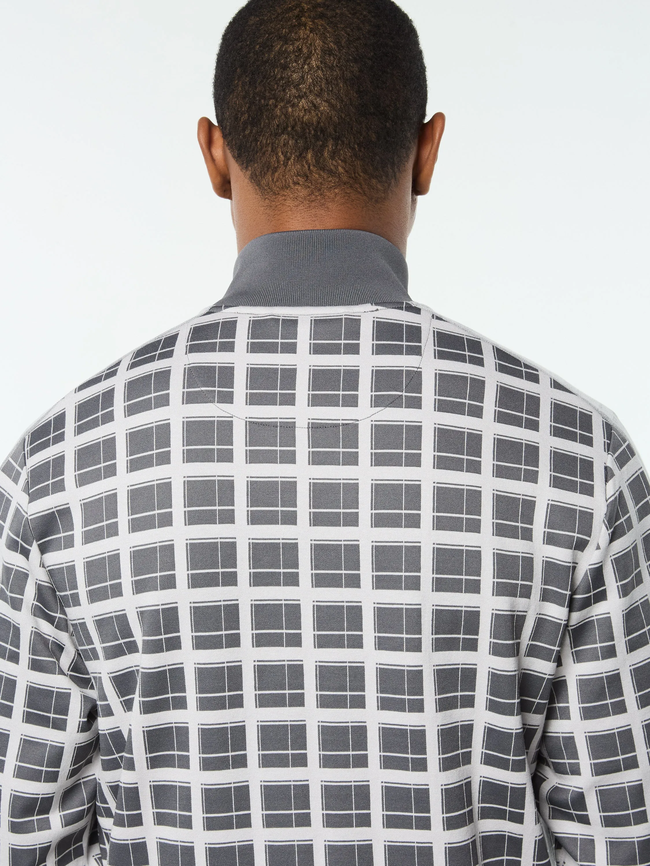 Damarindo Check Track Jacket- Quiet Grey sold by Sergio Tacchini product image thumbnail 5