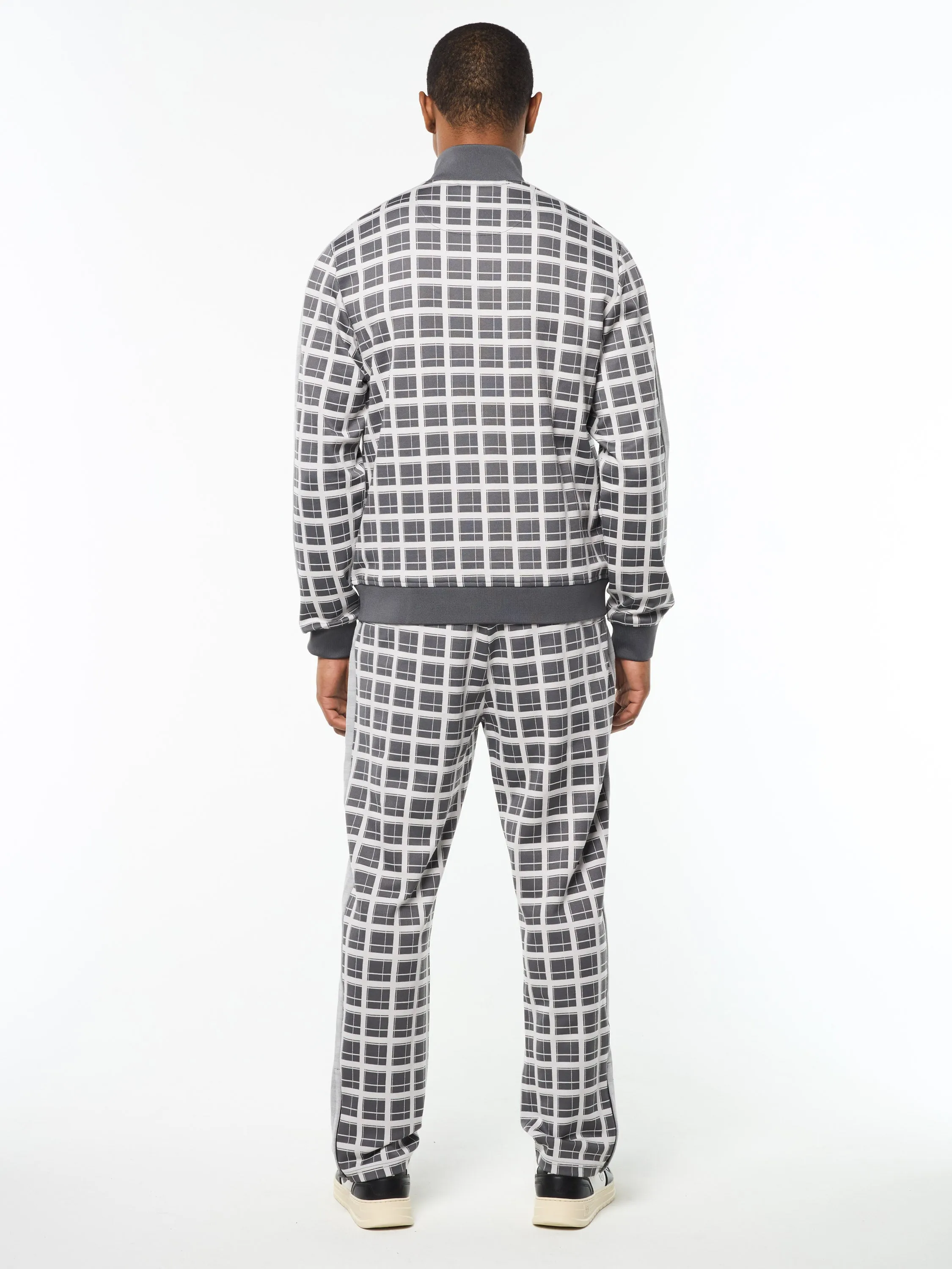 Damarindo Check Track Jacket- Quiet Grey sold by Sergio Tacchini product image thumbnail 4