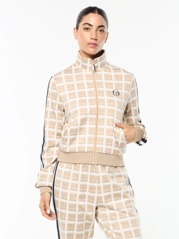 Women's Damarindo Check Track Jacket- Humus sold by Sergio Tacchini